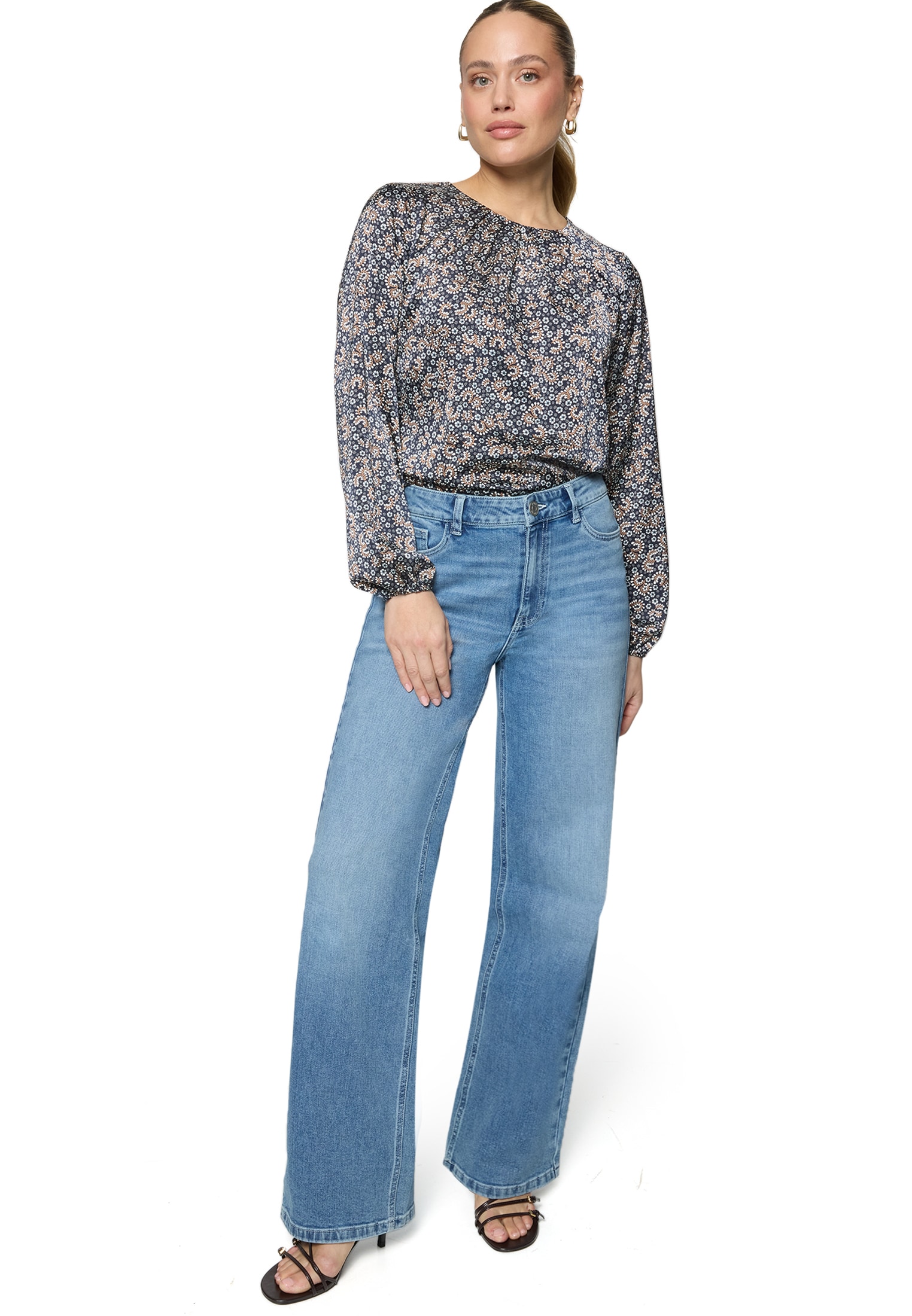 Zero Satinbluse »Satinbluse mit Druck«