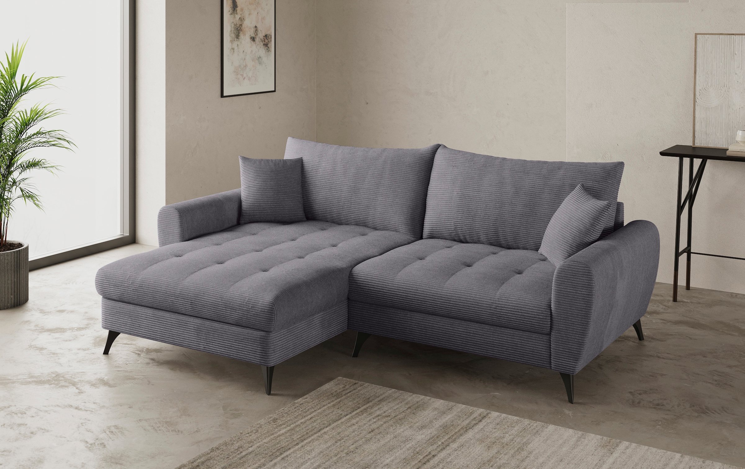 Mr. Couch Ecksofa »Blackburn II L-Form«, Wahlweise mit Kaltschaumpolsterung bis 140 kg belastbar
