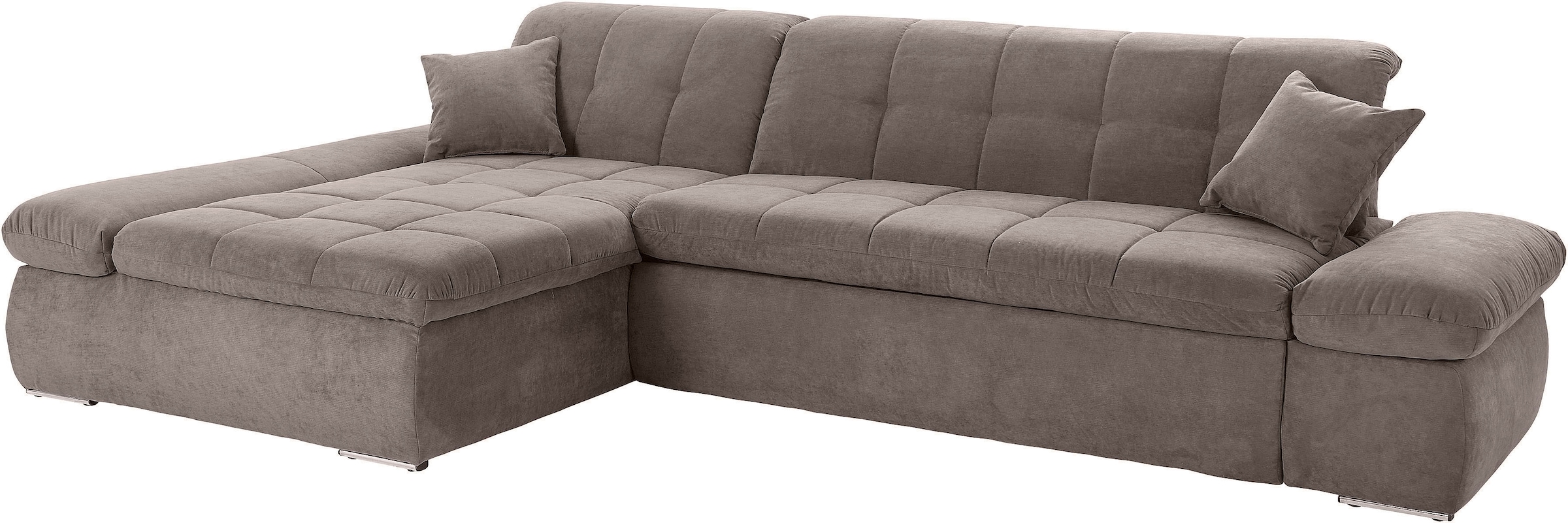 DOMO collection Ecksofa »NMoric XXL, B/T/H: 300/172/80cm, L-Form«, wahlweise mit Bettfunktion und Armlehnverstellung