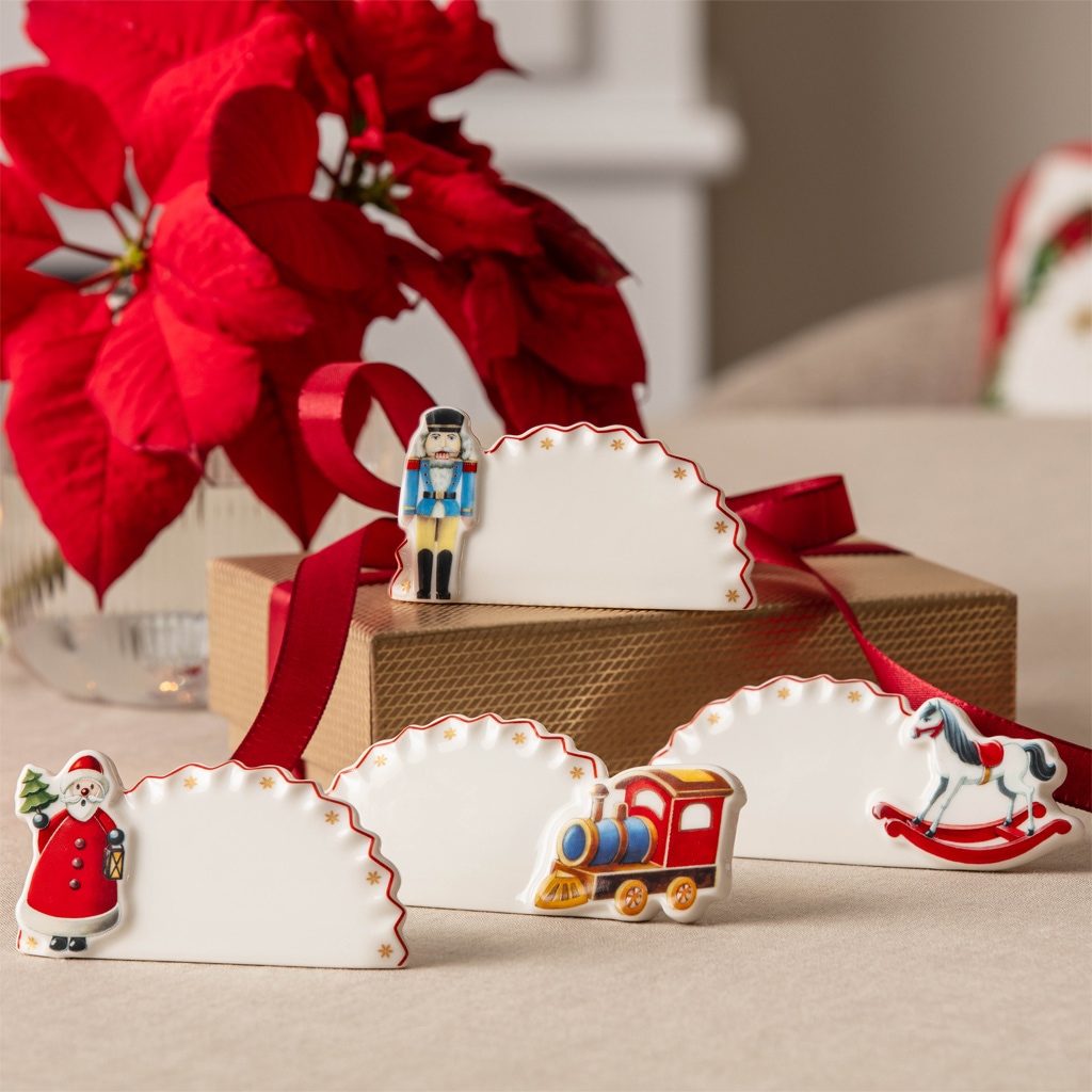 Villeroy & Boch Weihnachtsfigur »Tischkarten Toy's Delight bunt« Abwischbar