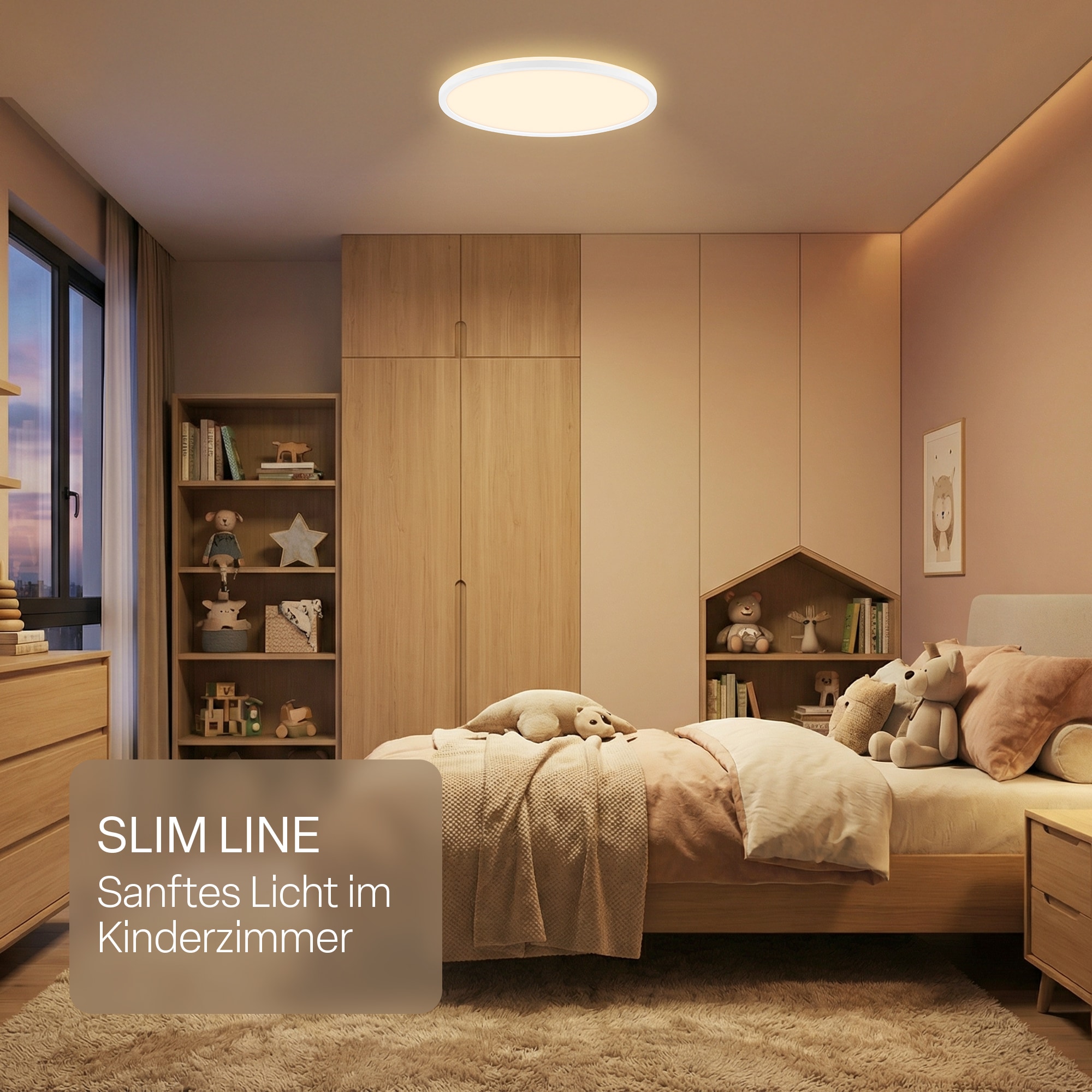 B.K.Licht LED Panel »SHALLOW« LED-Board 1 Stk. warmweiß - kaltweiß 42x3 cm, Badlampe, Badezimmer, Küche, Wohnzimmer