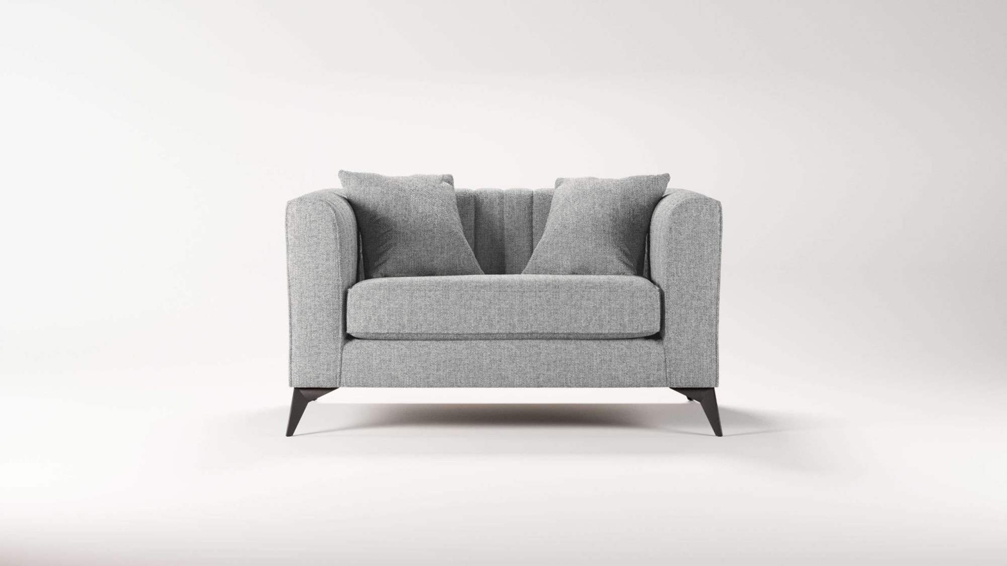 Places of Style Loveseat »MATTHEW Loungesessel, Maße B/T/H: 130/86/74 cm«, incl. Zierkissen, feine Steppung im Rücken, belastbar bis 200kg