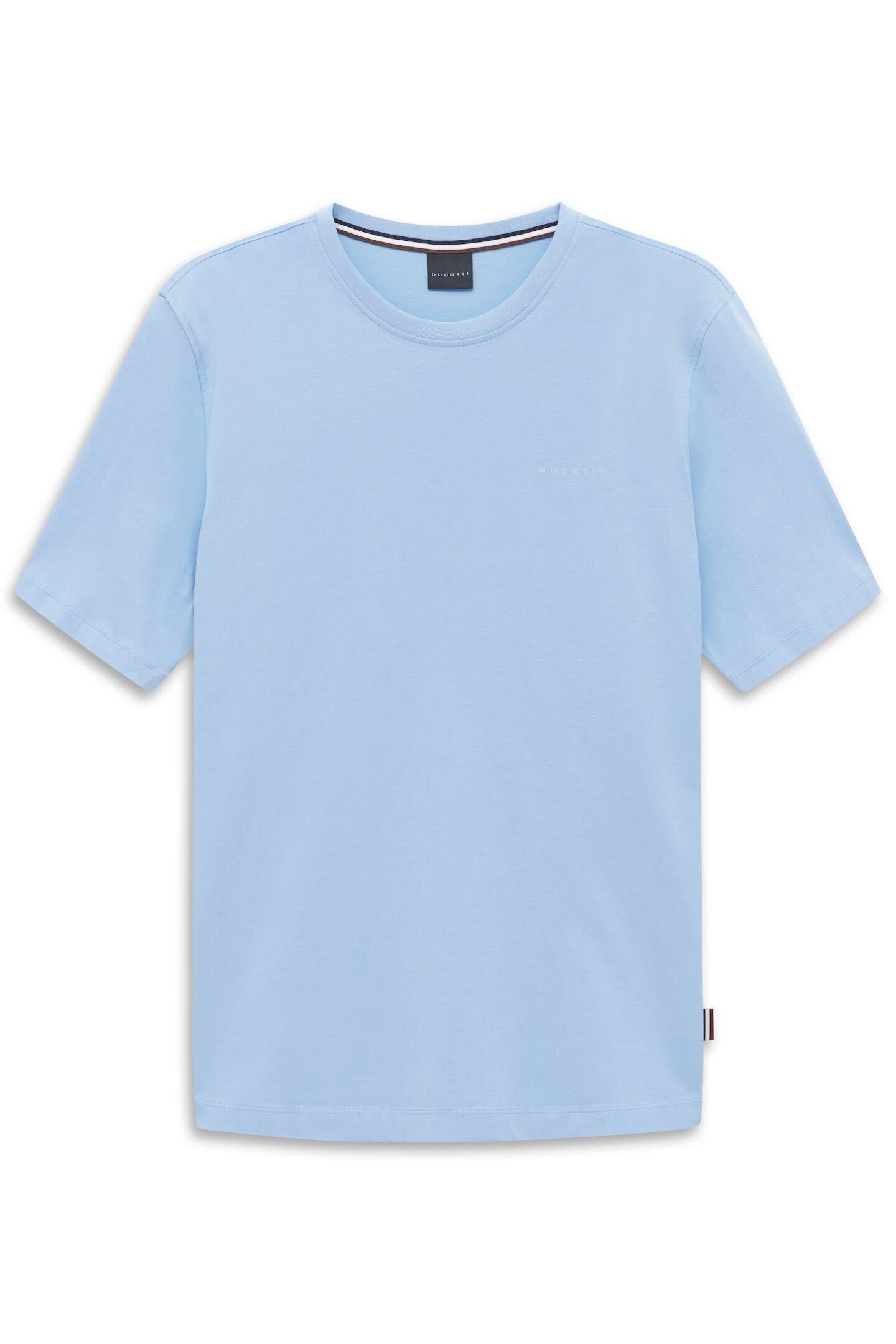 bugatti T-Shirt »Basic« aus Baumwolle Modern Fit Rundhals