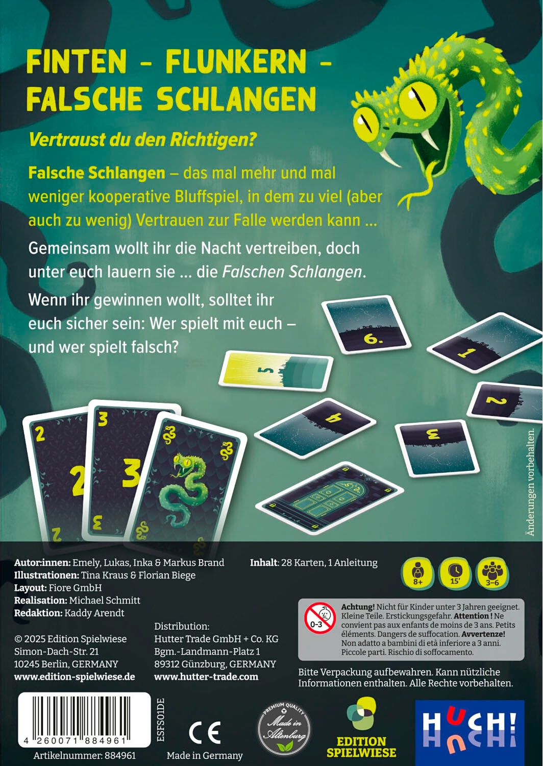 EDITION SPIELWIESE Spiel »Falsche Schlangen« Made in Germany