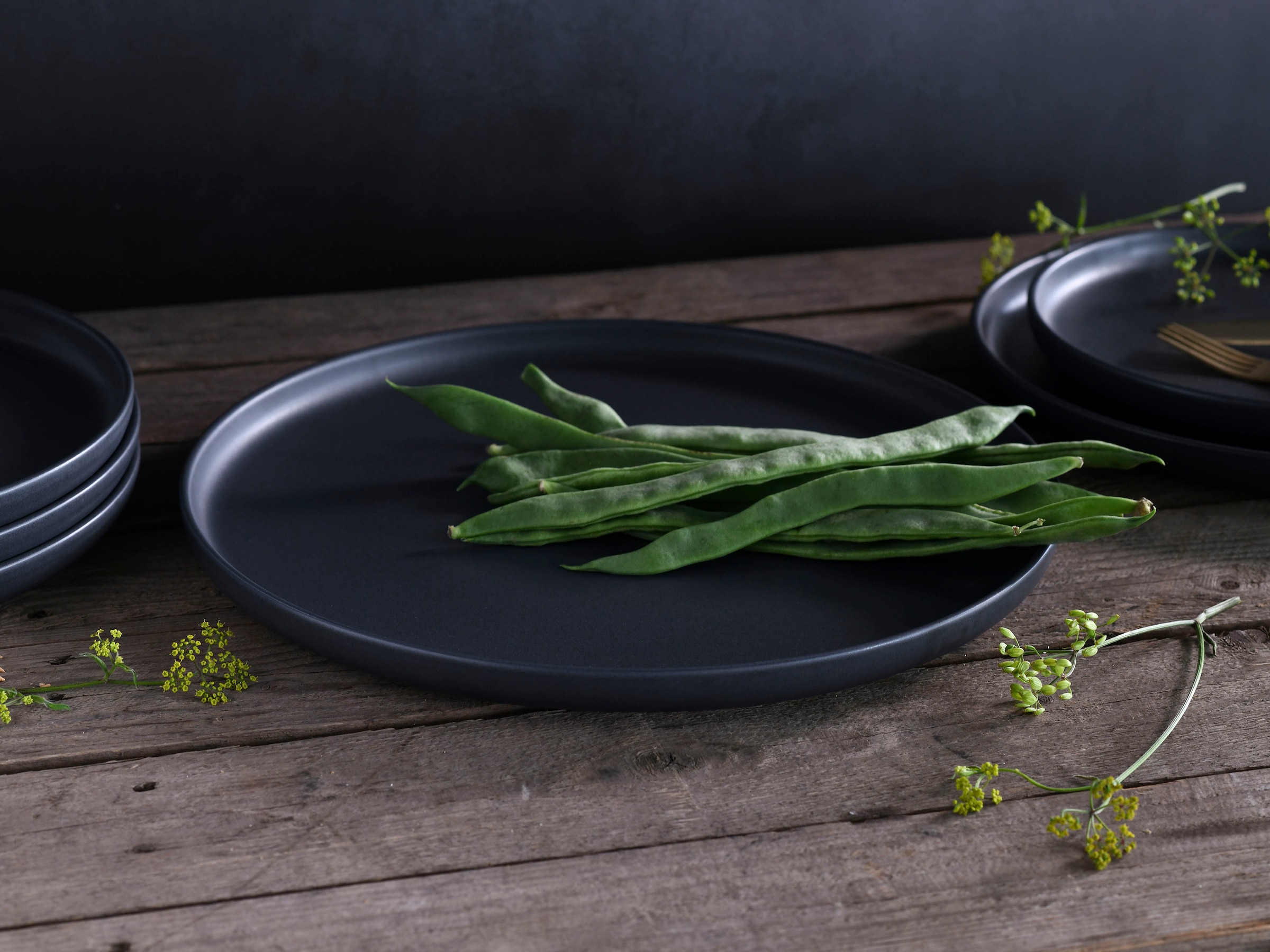 CreaTable Tafelservice »Uno«, (Set, 8 tlg.), seidenmatte Glasur