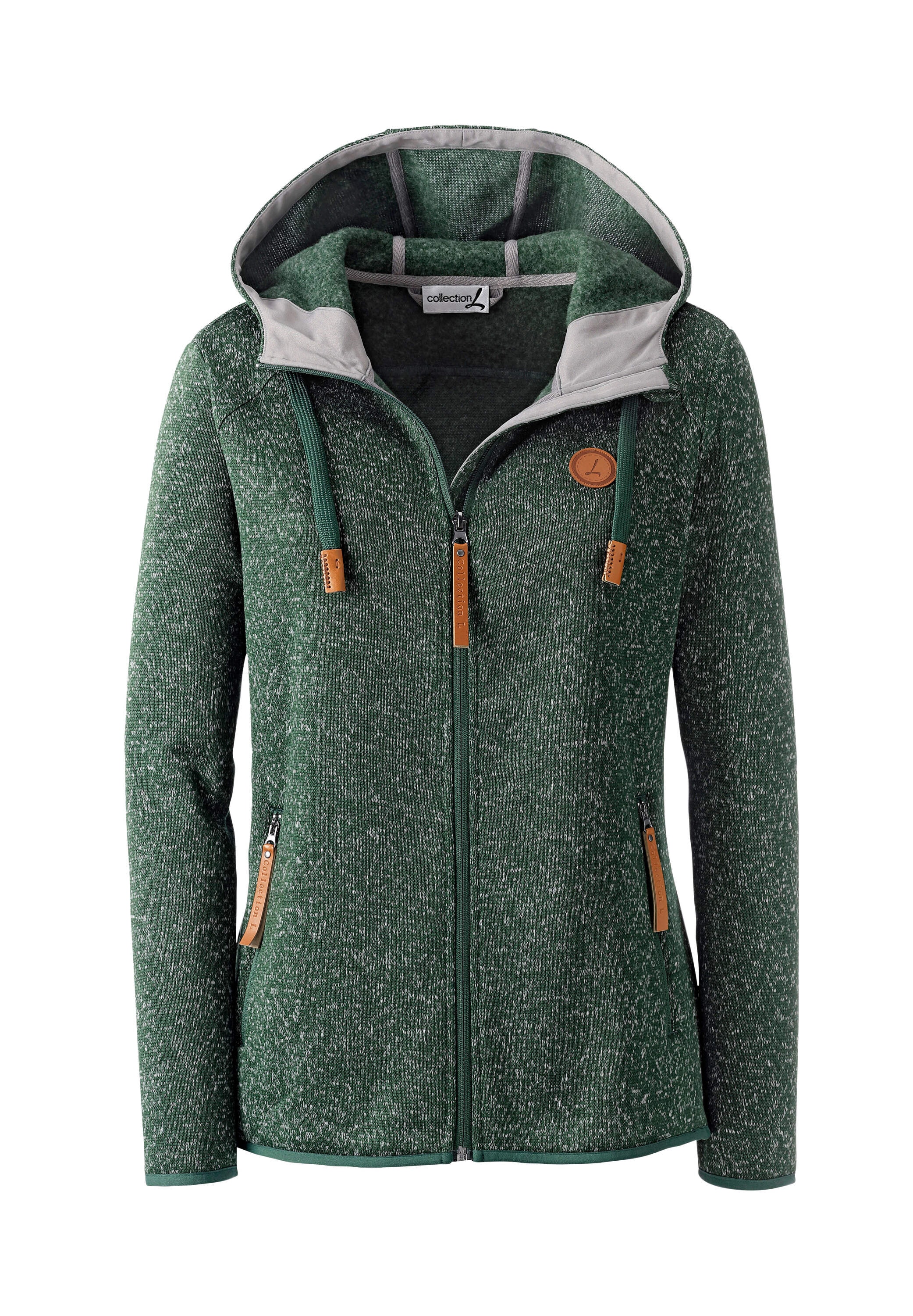 Witt Fleecejacke »Fleece-Jacke Fleecejacke in Melange-Optik« mit Kapuze
