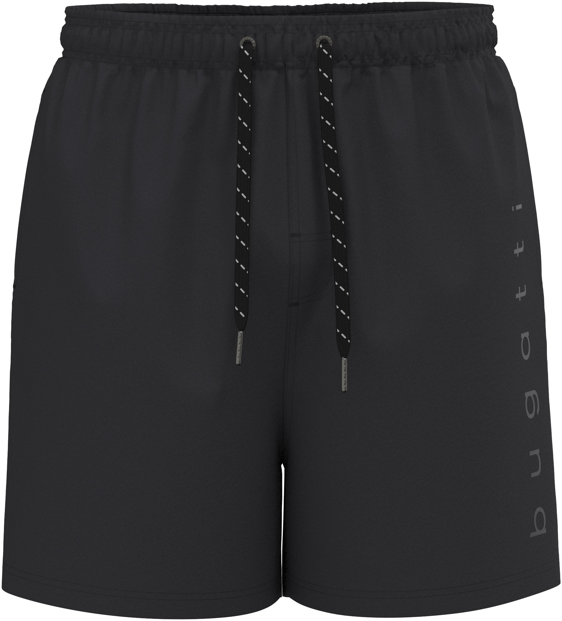 bugatti, Herren, »Ramon« Tonal reflektiv Logoprint auf dem linken Bein, black, N-Gr, XXL - N-Gr, black, Badeshorts bugatti