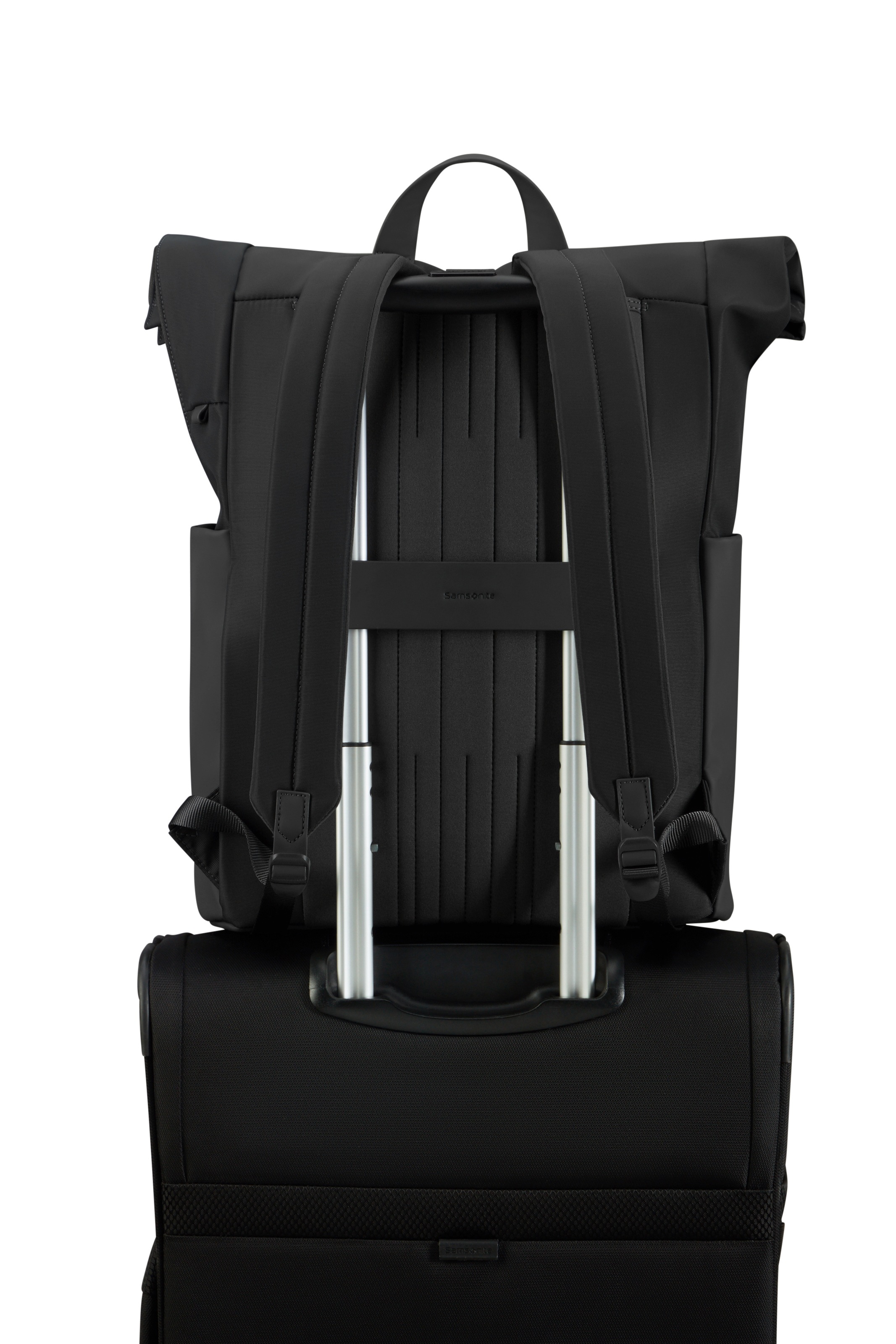 Samsonite Notebookrucksack »4PACK« Unisex Rolltop-Rucksack, Überschlag mit Klippverschluss