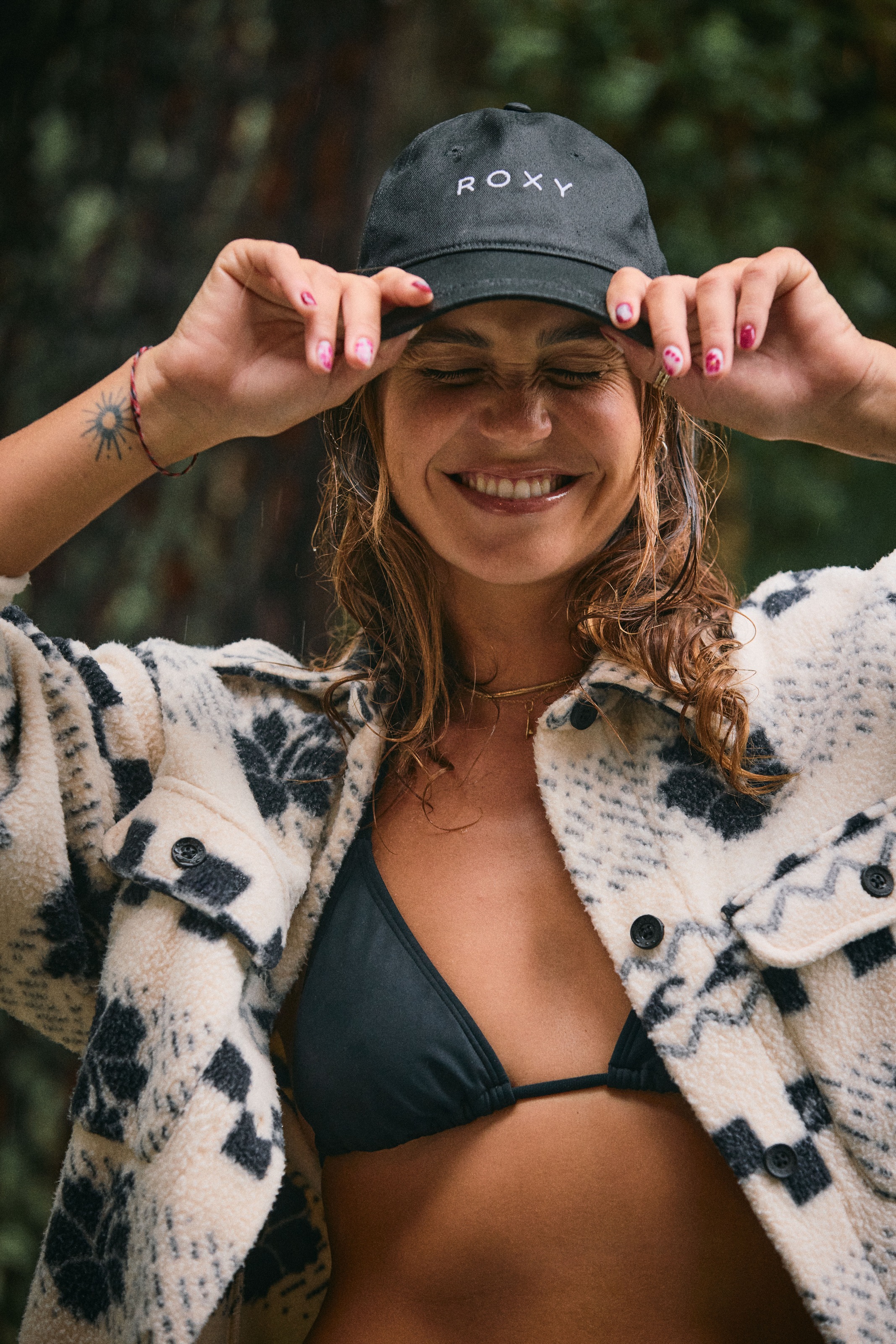 Roxy Fleecejacke »MORNING CRUSH SHACKET« mit Kapuze, aus Polyester, sportlicher Stil