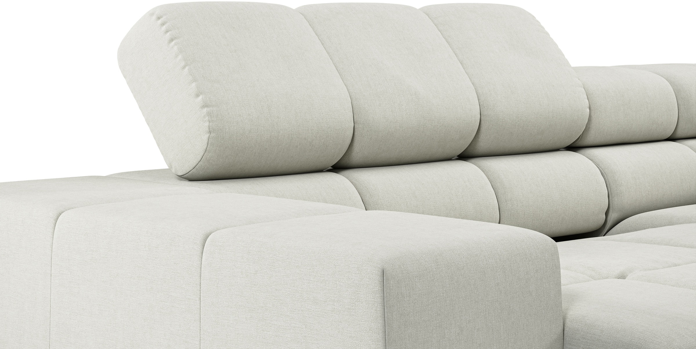 INOSIGN Ecksofa »Ancona, incl. Kopfteilverstellung + 3 Zierkissen, L-Form, Breite 249cm«, wahlweise motorische Sitztiefenverstellung, B/T(H: 249/215/70 cm