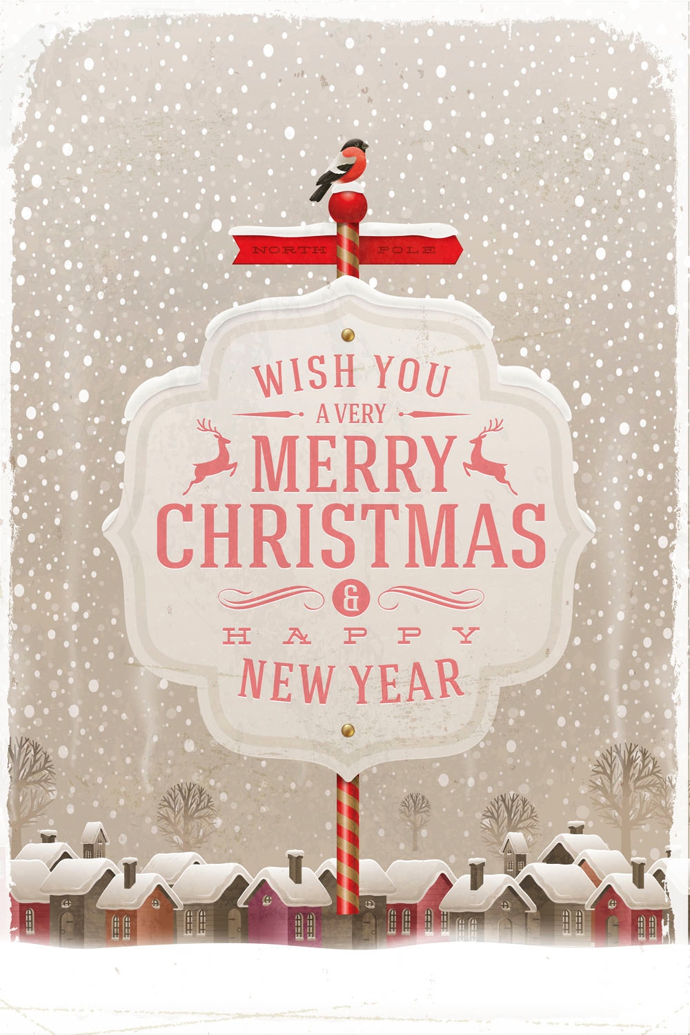 queence Metallbild »Very Merry Christmas«, Schriftzüge-Schriftzug-Sprüche-Sprüche & Texte-Weihnachten-Schneeflocken, (1 St.), Stahlschilder