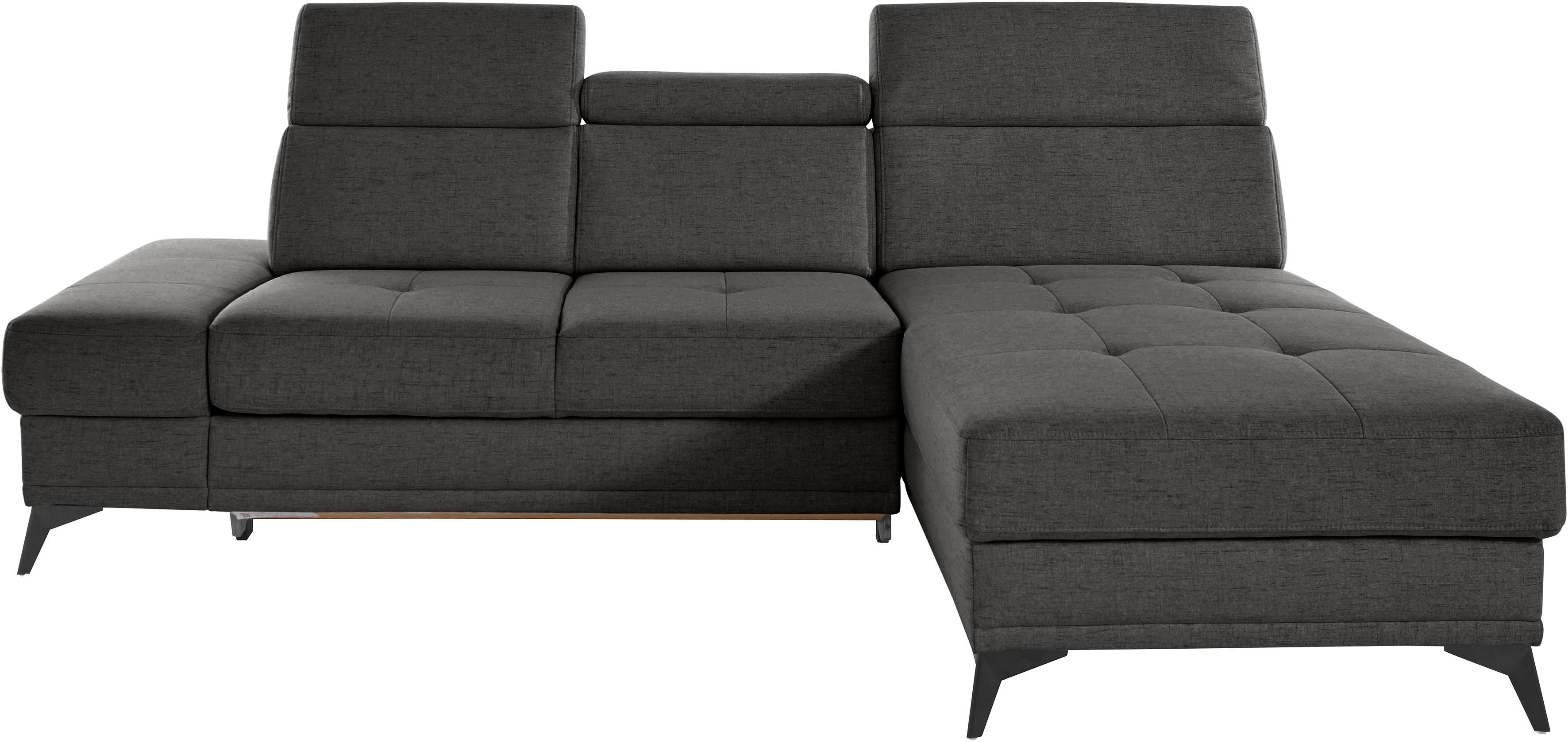 OTTO home Ecksofa "Cardiz L-Form" inkl.Kopfteilverstellung und Federkern wahlweise mit Schlaffunktion