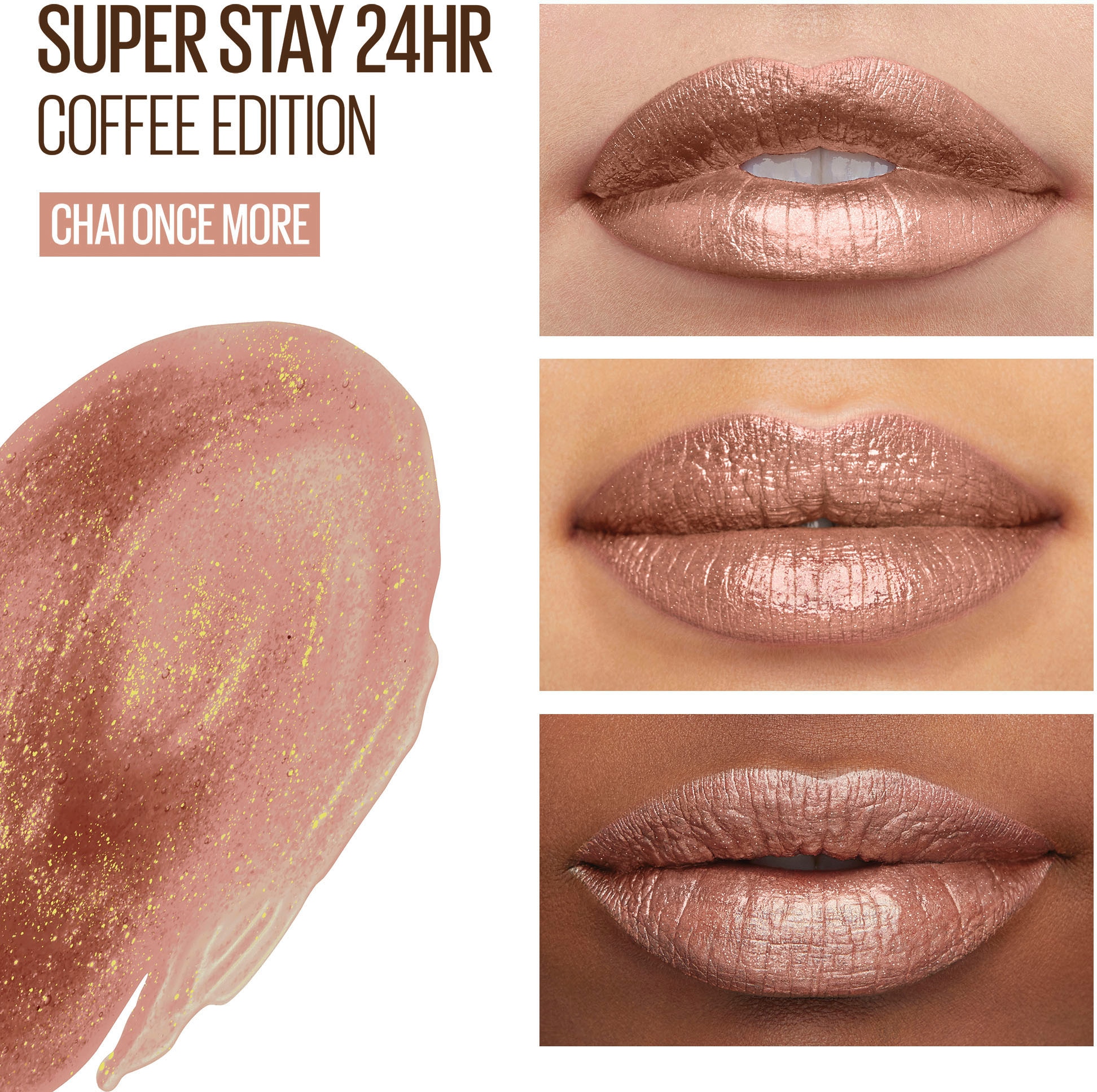 MAYBELLINE NEW YORK Lippenstift »Super Stay 24H Coffee«, mit natürlichen Inhaltstoffen
