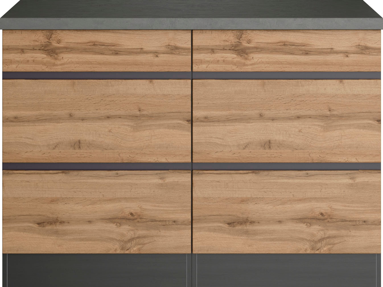 KOCHSTATION Unterschrank »KS-Riesa« Breite 120 cm, MDF-Fronten