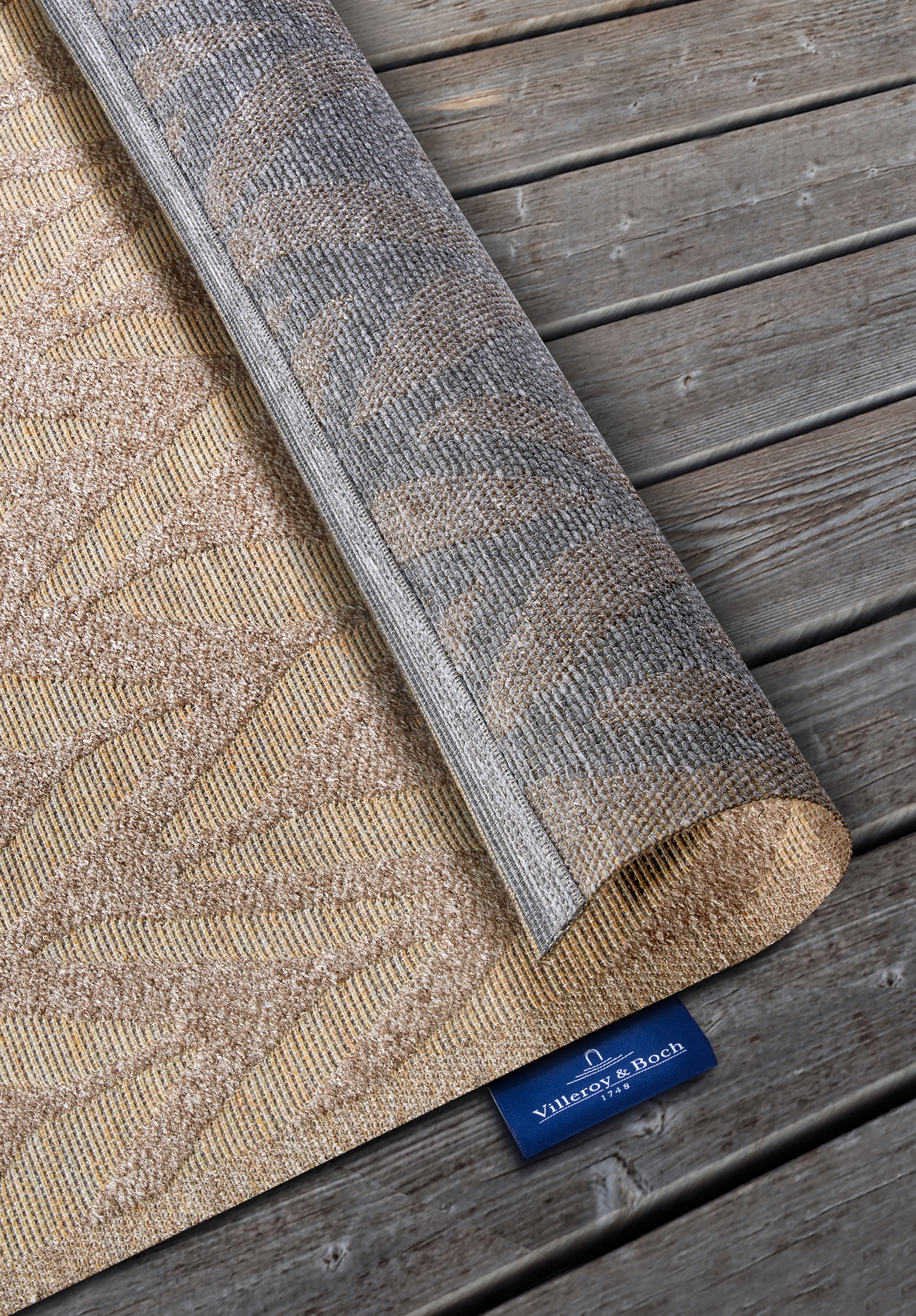 Villeroy & Boch Outdoorteppich »Georgette«, rechteckig, 4 mm Höhe, In-& Outdoor, Flachgewebe, wetterfest, Terrasse, Balkon, modern, Trend