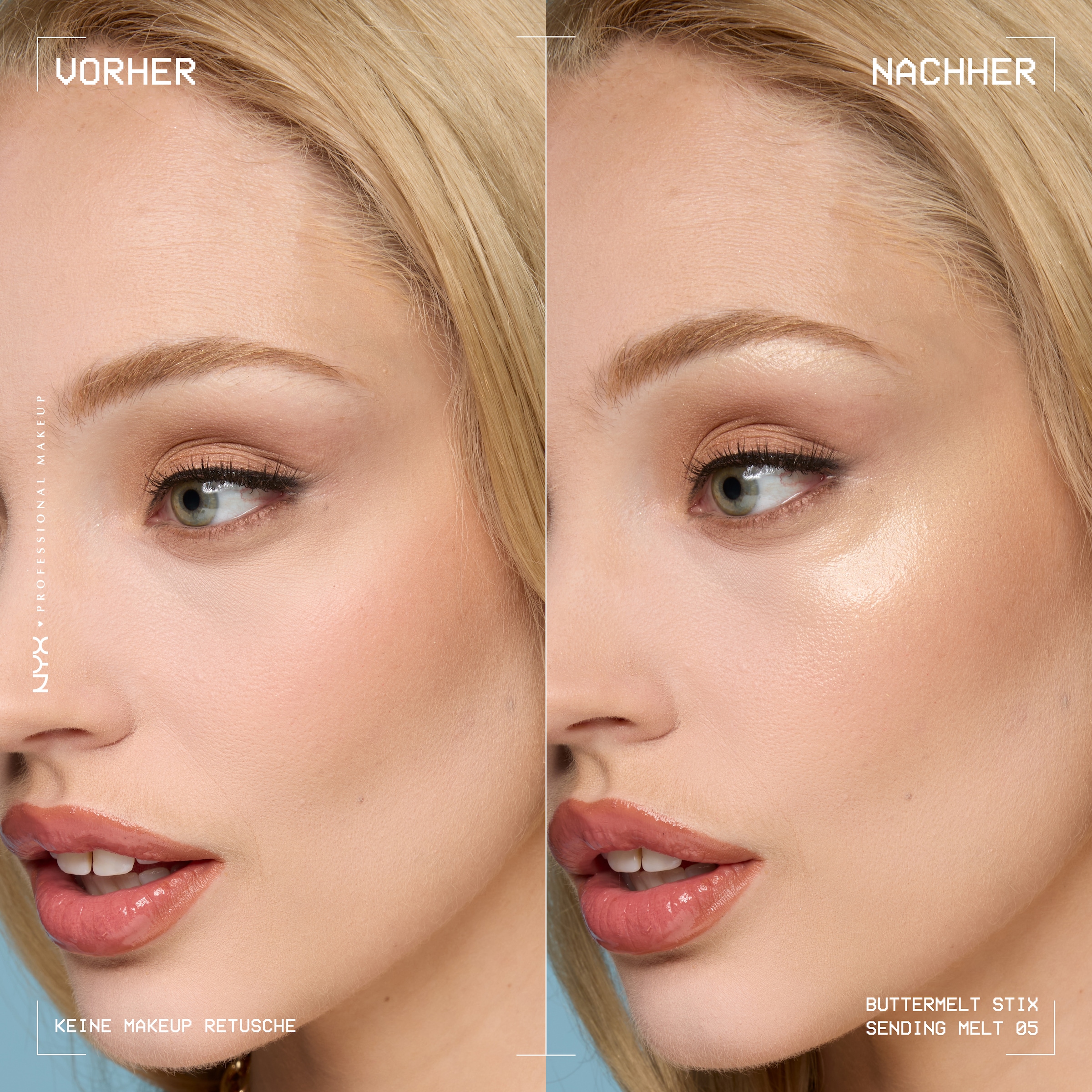 NYX PROFESSIONAL MAKEUP Highlighter »BUTTERMELT STIX GLOW BOOSTING HIGHLIGHTER STICK« mit Cupuaçu- und Kokosnussbutter, für einen ultimativen Glow