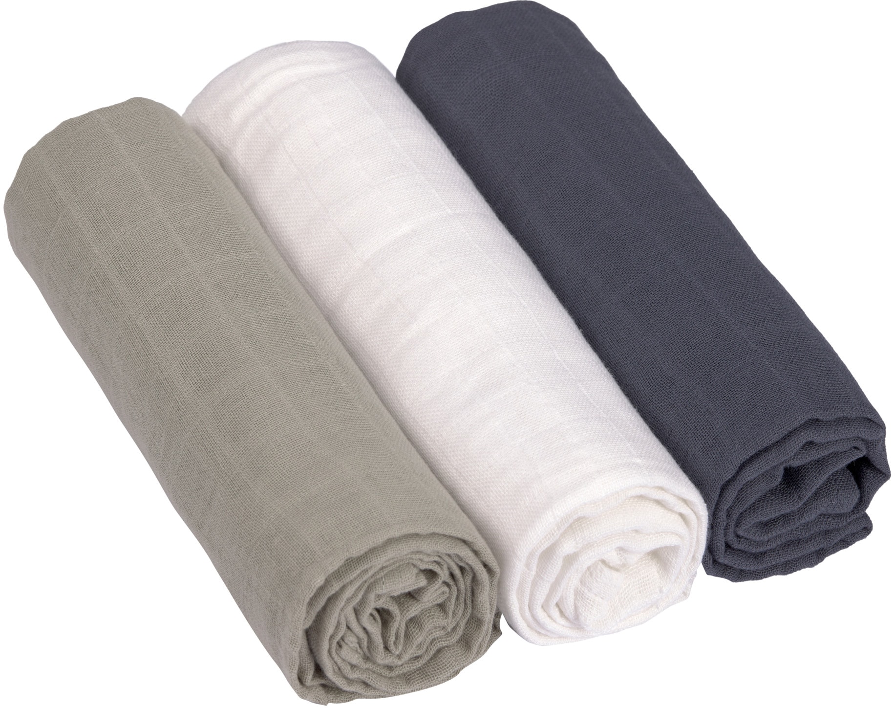 LÄSSIG Stoffwindeln »Mulltuch-Set L, Olive«, (Set, 3 St.)