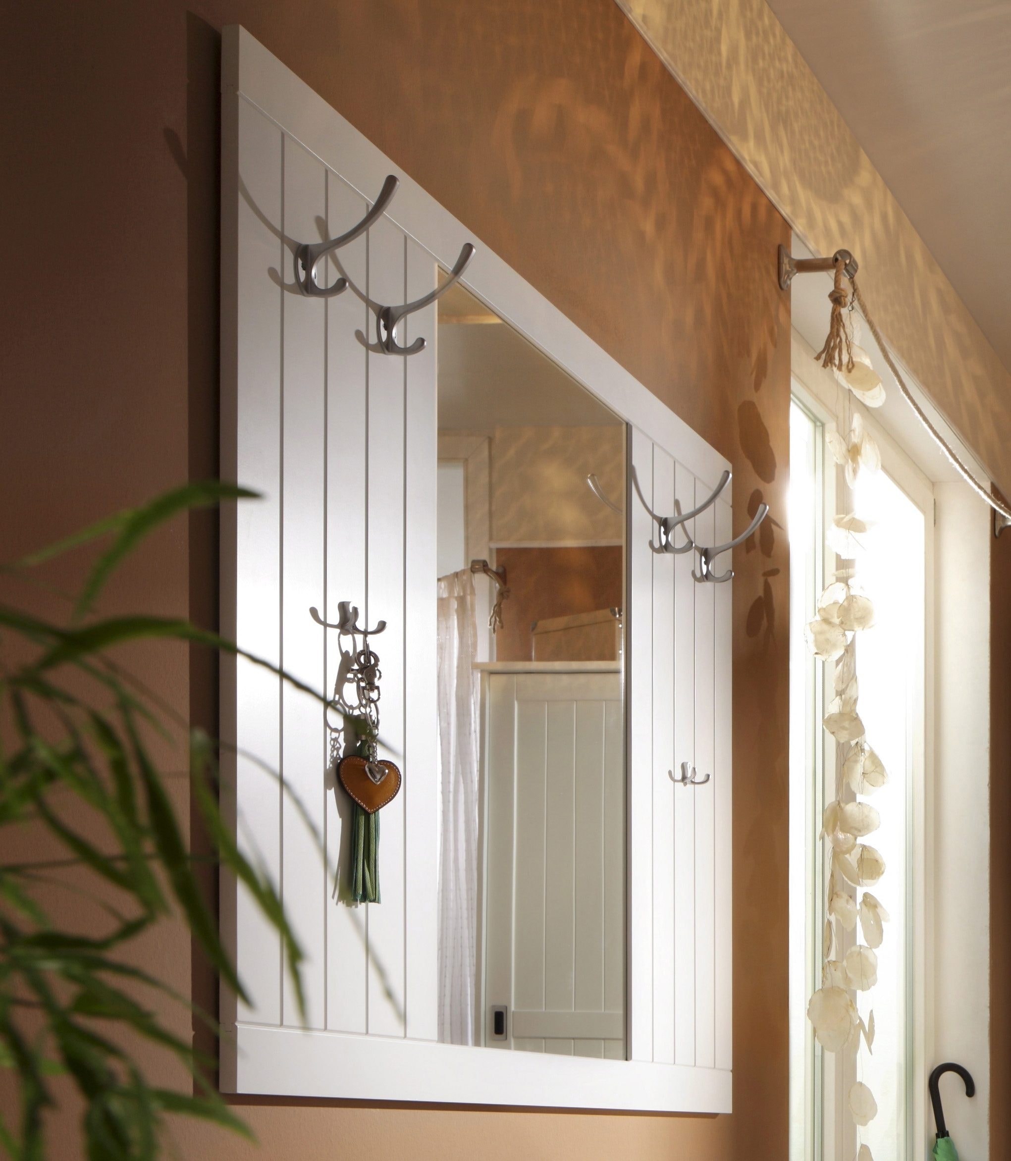 Home affaire Garderobenpaneel »Nekso«, mit Spiegel, Breite 116 cm, aus MDF oder Massivholz, FSC®