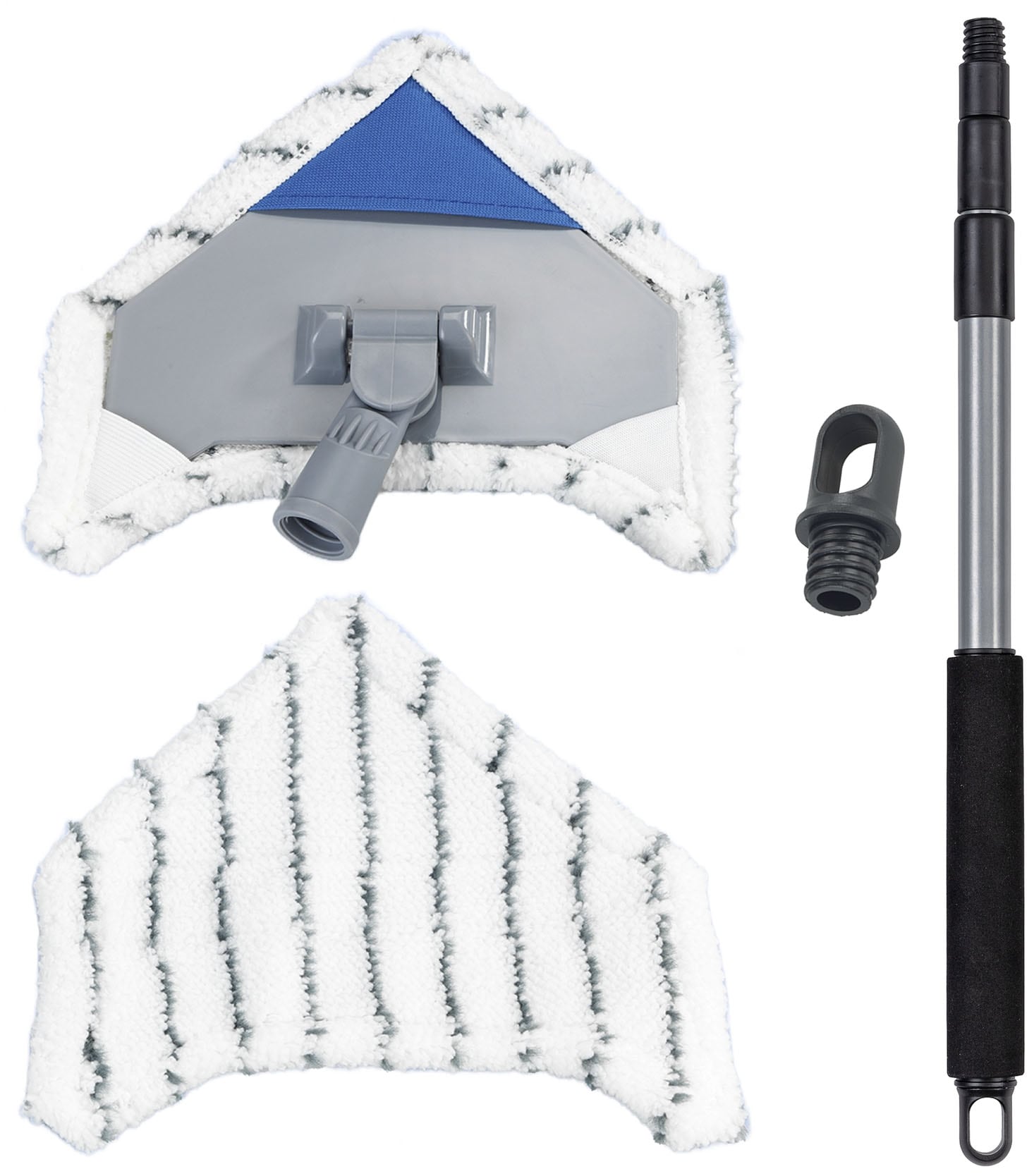 Maximex Bodenwischer-Set »Multiflex-Wischer inkl. Teleskopstiel«, (Set, 5 St.), für Fliesen, Fenster und Böden, mit Aufhangöse