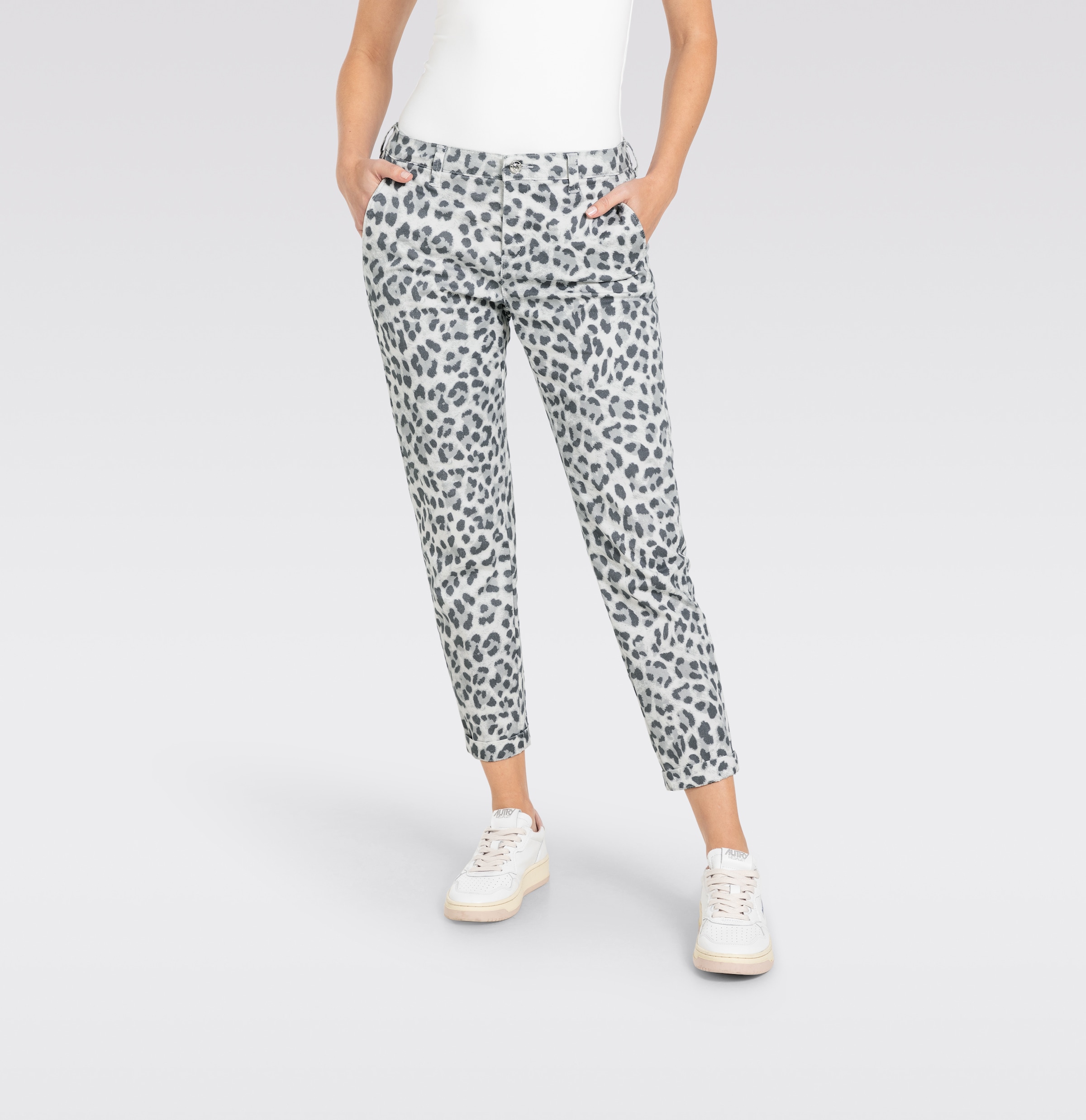 MAC Chinohose »CHINO turn up«  mit dezentem Glanz, elegant und sportiv zugleich