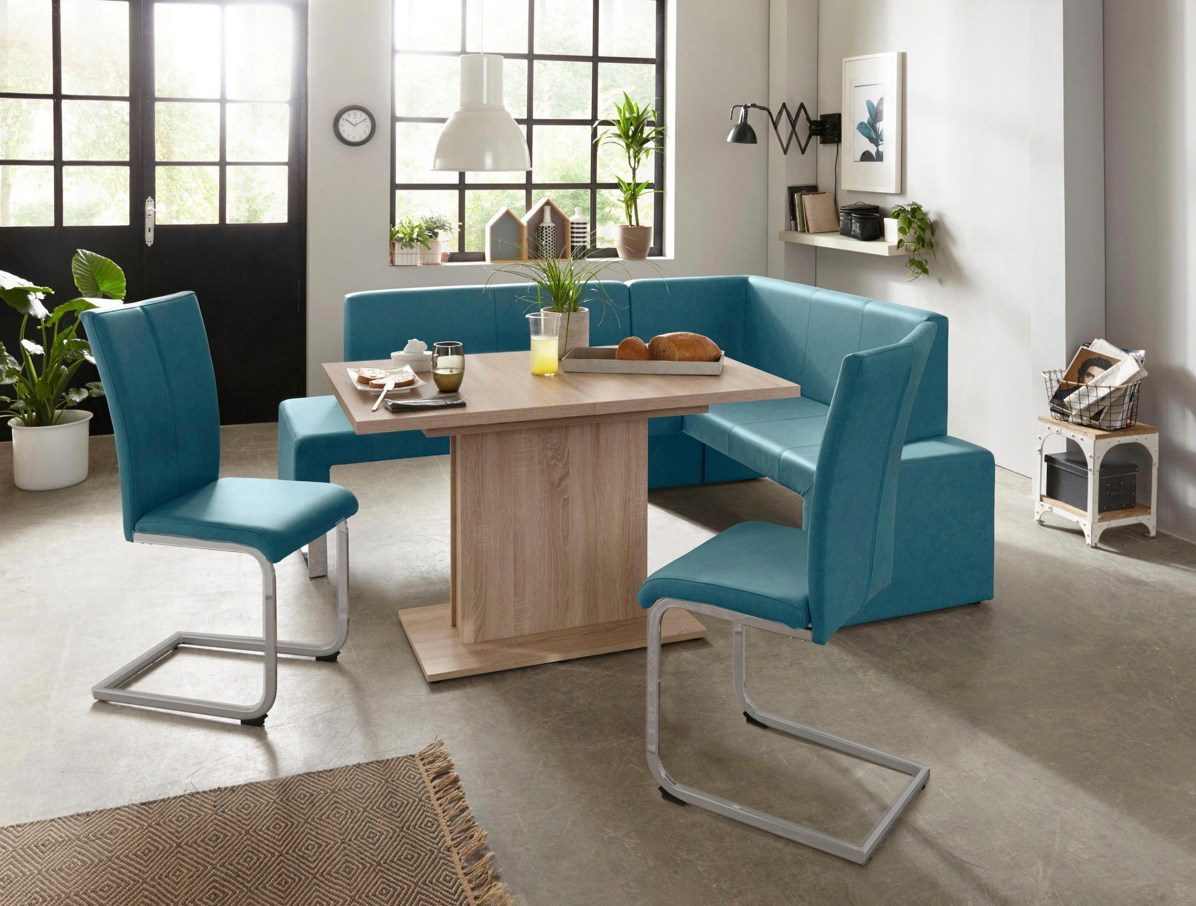 Home affaire Freischwinger »Alex«, (Set), 2 St., Kunstleder LOOK, Stuhl belastbar bis 120 Kg, Gestell im Chrom-Look
