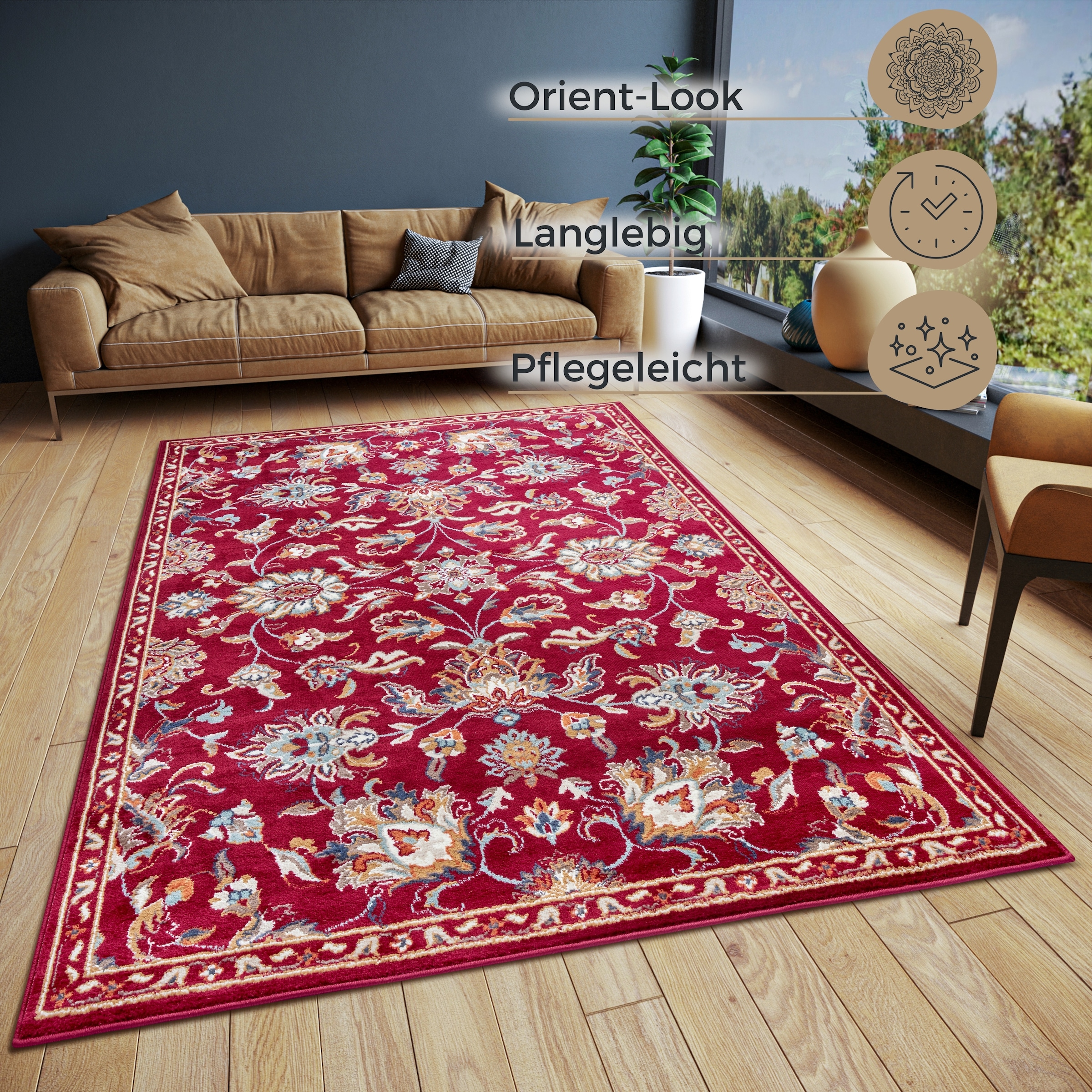 HANSE Home Teppich »Caracci«, rechteckig, 8 mm Höhe, Läufer, Orientalisch, Kurzflor, Wohnzimmer, Schlafzimmer, Esszimmer