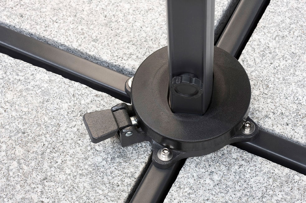 Schneider Schirme Ampelschirm »Rhodos«, mit Schutzhülle und Schirmständer, ohne Wegeplatten