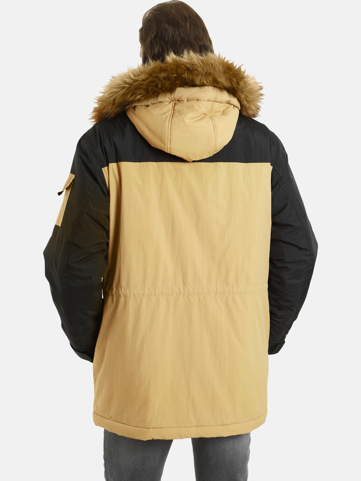 Jan Vanderstorm Outdoorjacke »Parka JOKUM«, (1 St.), Kapuze mit Fellimitatbesatz