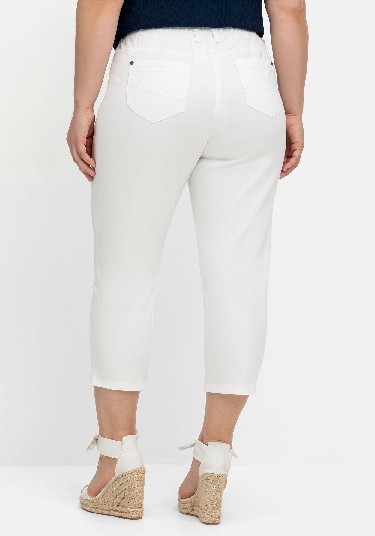 Sheego 7/8-Hose »Schmale 7/8-Hose mit Gummibund, aus elastischem Twill«