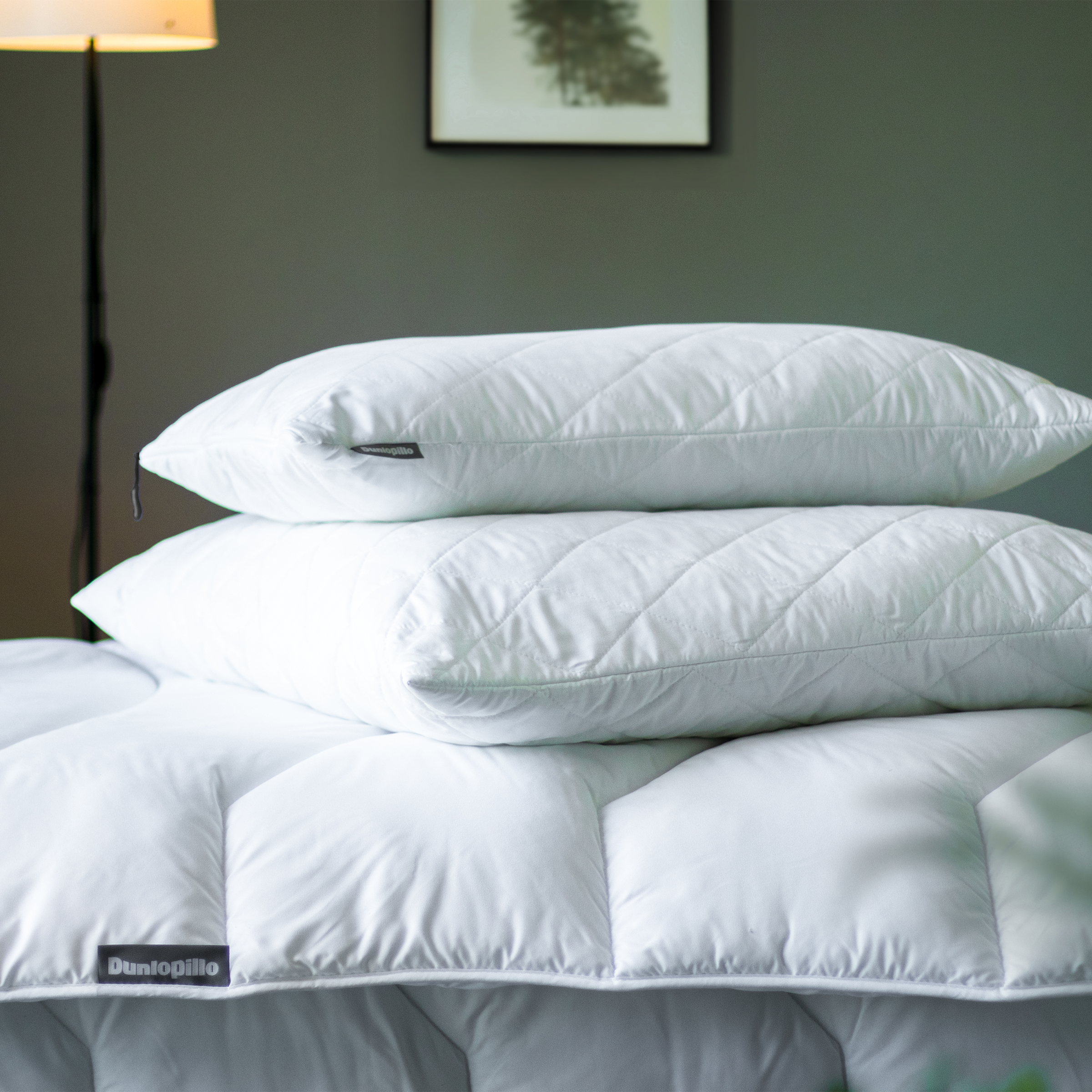 Dunlopillo Microfaserkissen »Home, "NEUHEIT" Kissen  Allergikerfreundlich, weich & atmungsaktiv« Füllung: Polyester Bezug: Polyester 1 Stk. tlg. Kopfkissen 40x80 cm, 80x80cm, ergonomisch, strapazierfähig, hochwertig