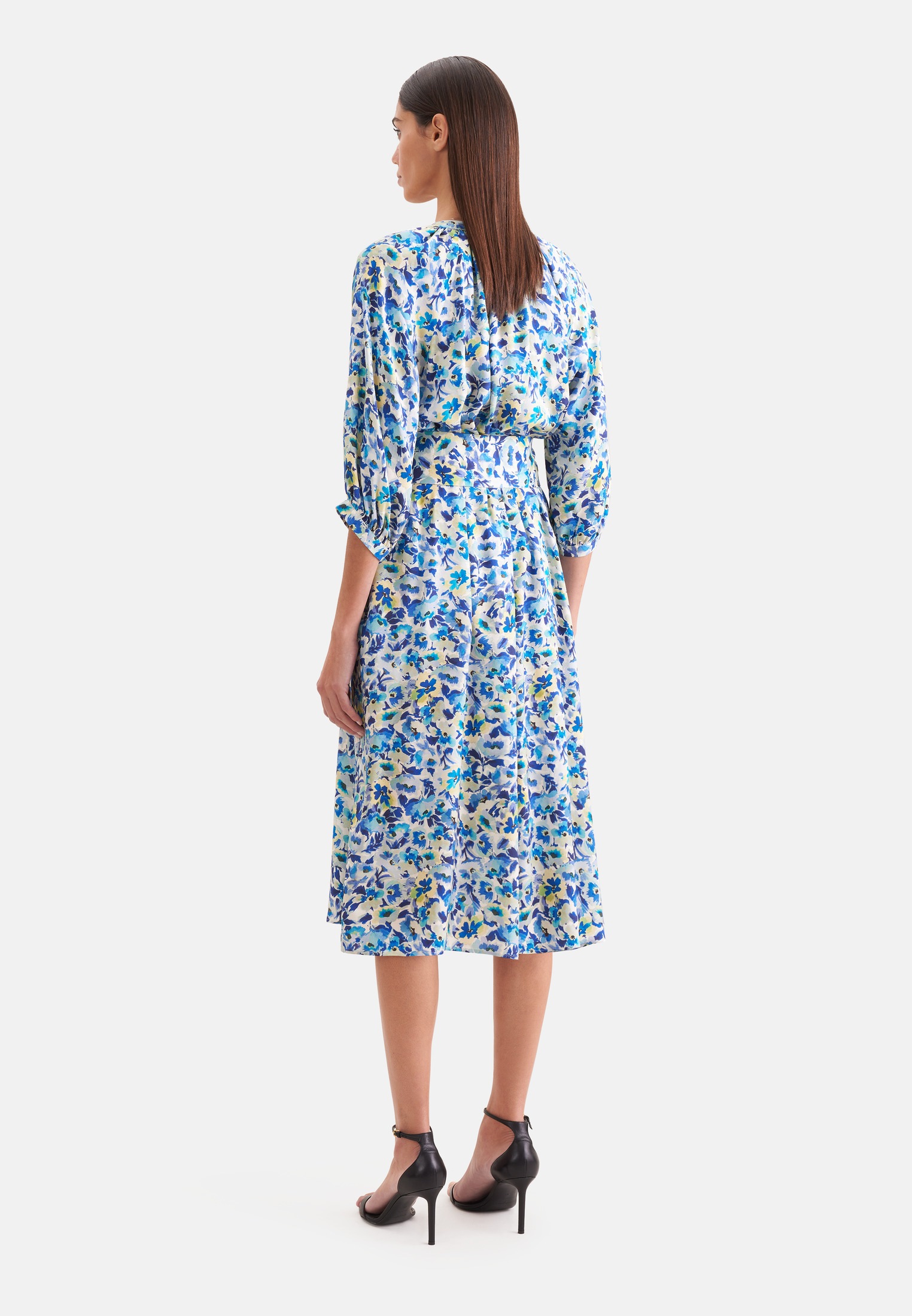 seidensticker Sommerkleid 3/4 V-Neck Druck