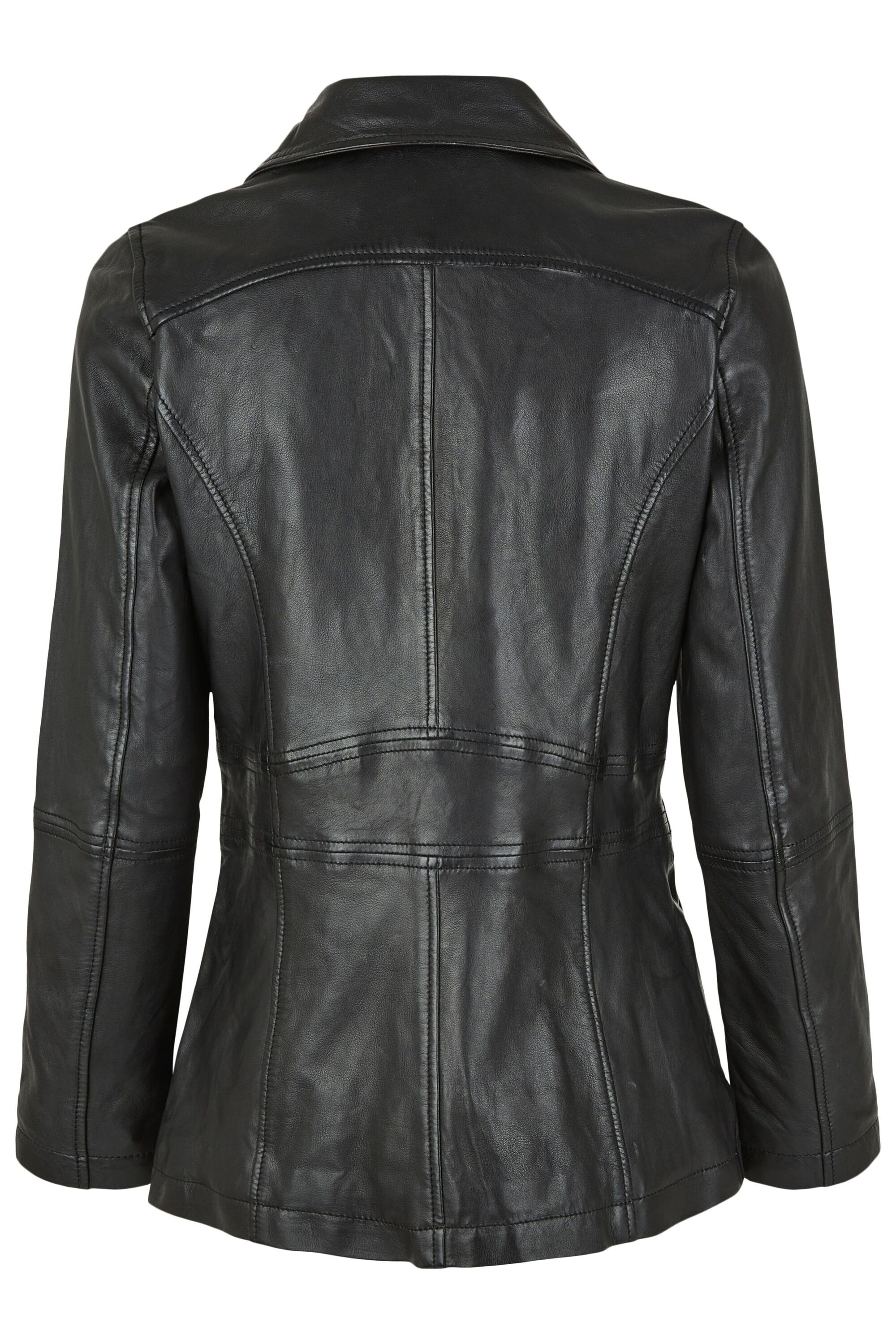 7eleven Lederjacke »SELILLE« ohne Kapuze mit Uni-Design