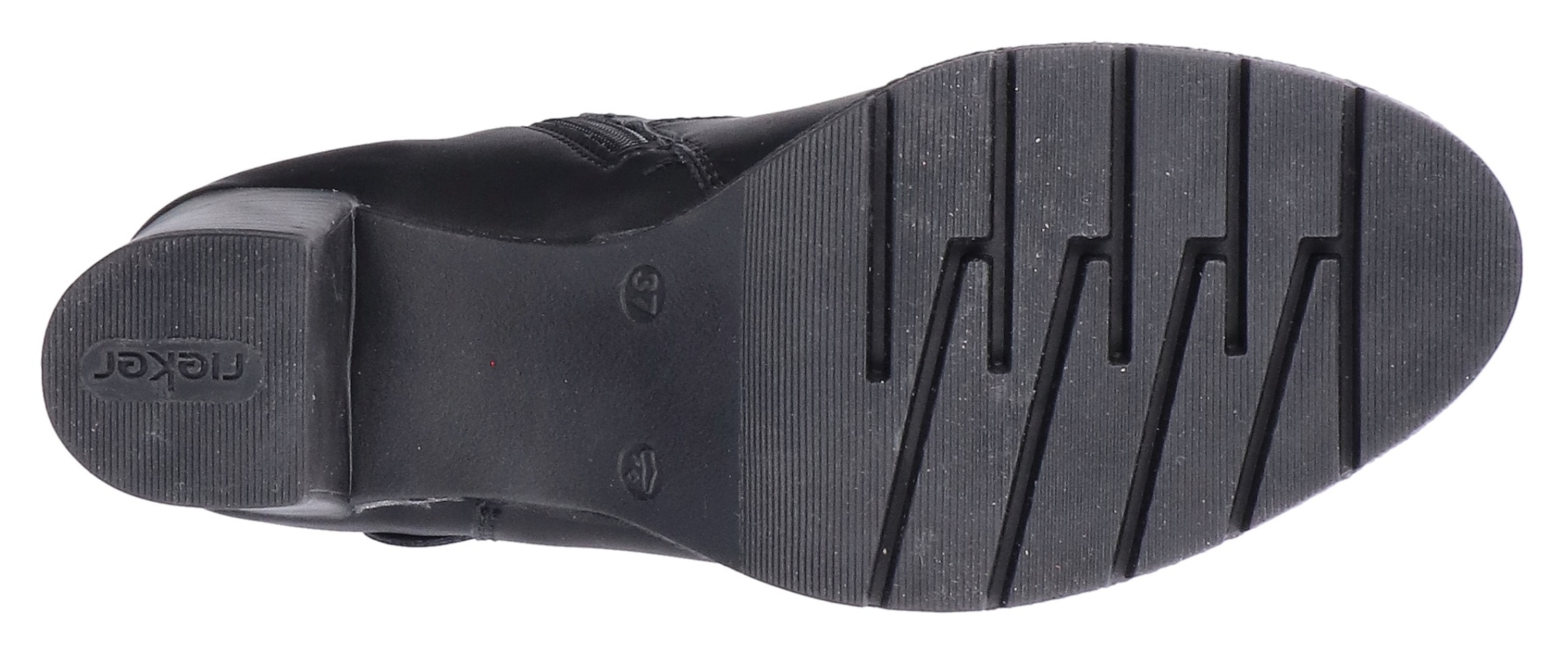 Rieker Stiefel  Langschaftstiefel, Blockabsatz,mit Reißverschluss hinten-schmale Form