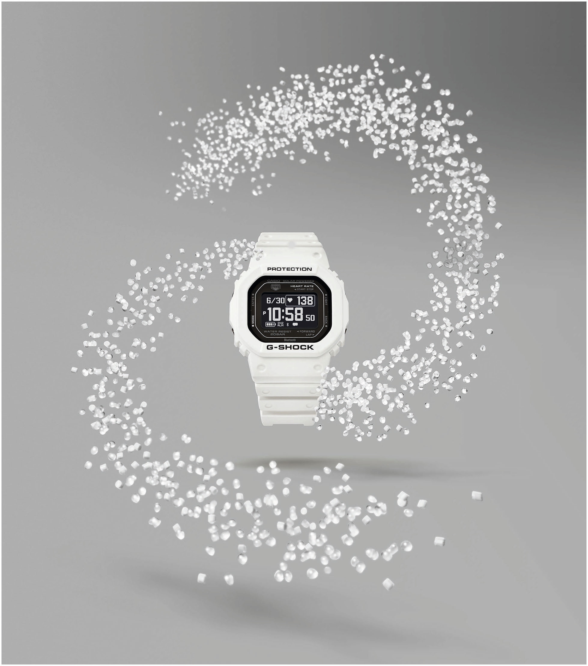 CASIO G-SHOCK Smartwatch, Solaruhr, Armbanduhr, Herrenuhr, Stoppfunktion,Herzfrequenzmesser)