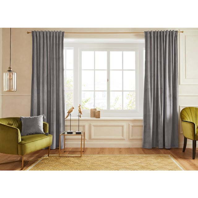 Guido Maria Kretschmer Home&Living Vorhang »SAMT«, (1 St.), blickdicht,  monochrom, Samt Optik, basic online kaufen
