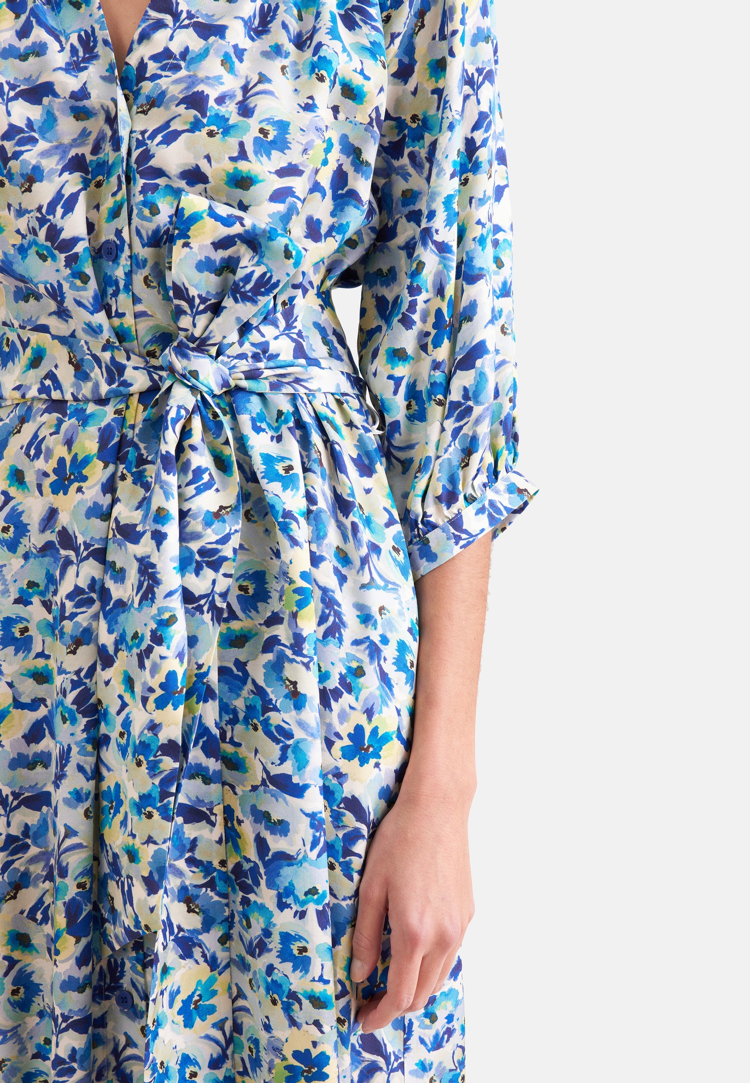 seidensticker Sommerkleid 3/4 V-Neck Druck