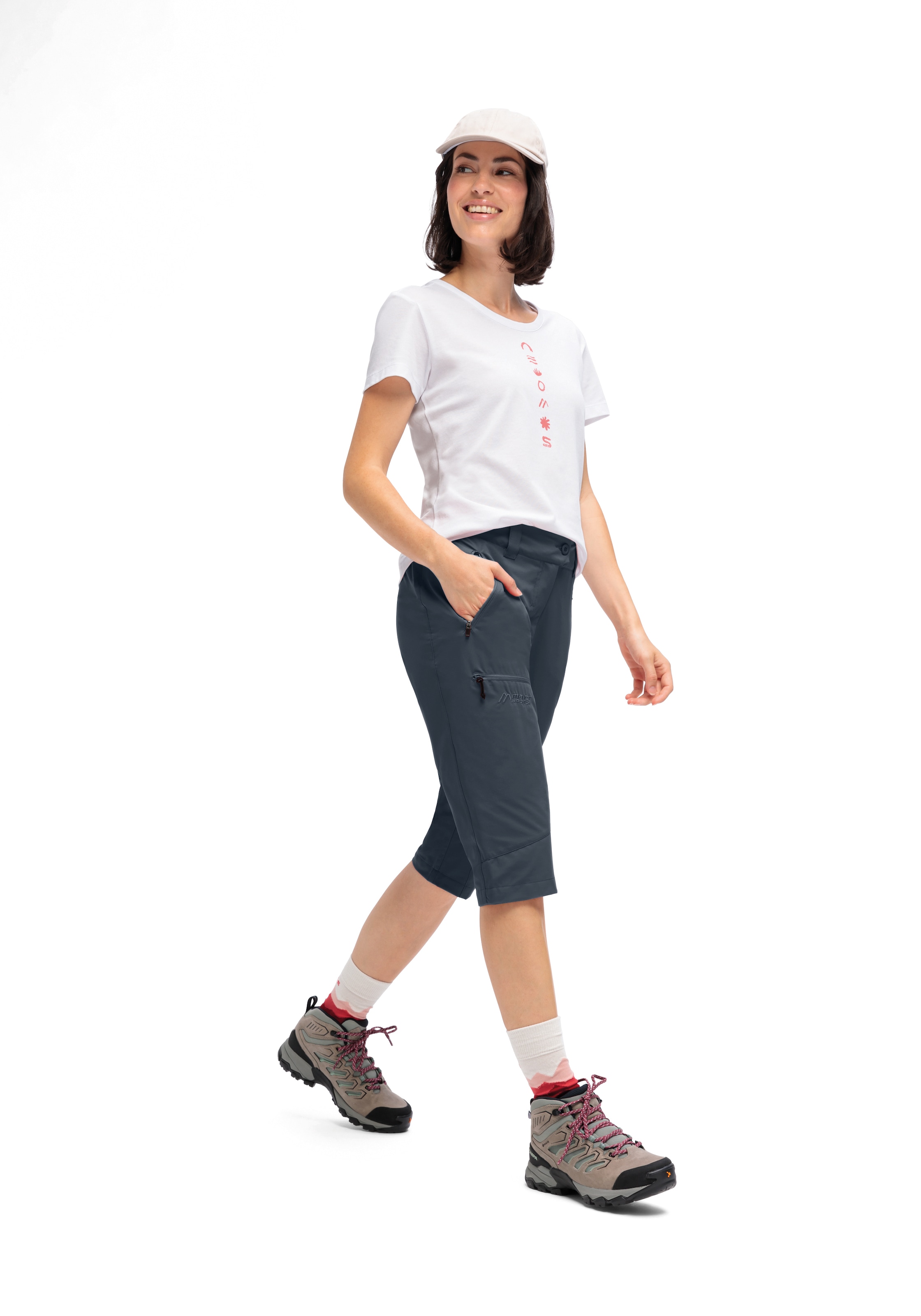 Maier Sports Outdoorhose »Lulaka Capri Loop«, Damen Wanderhose, elastische Funktionshose mit 3 Taschen, Regular Fit