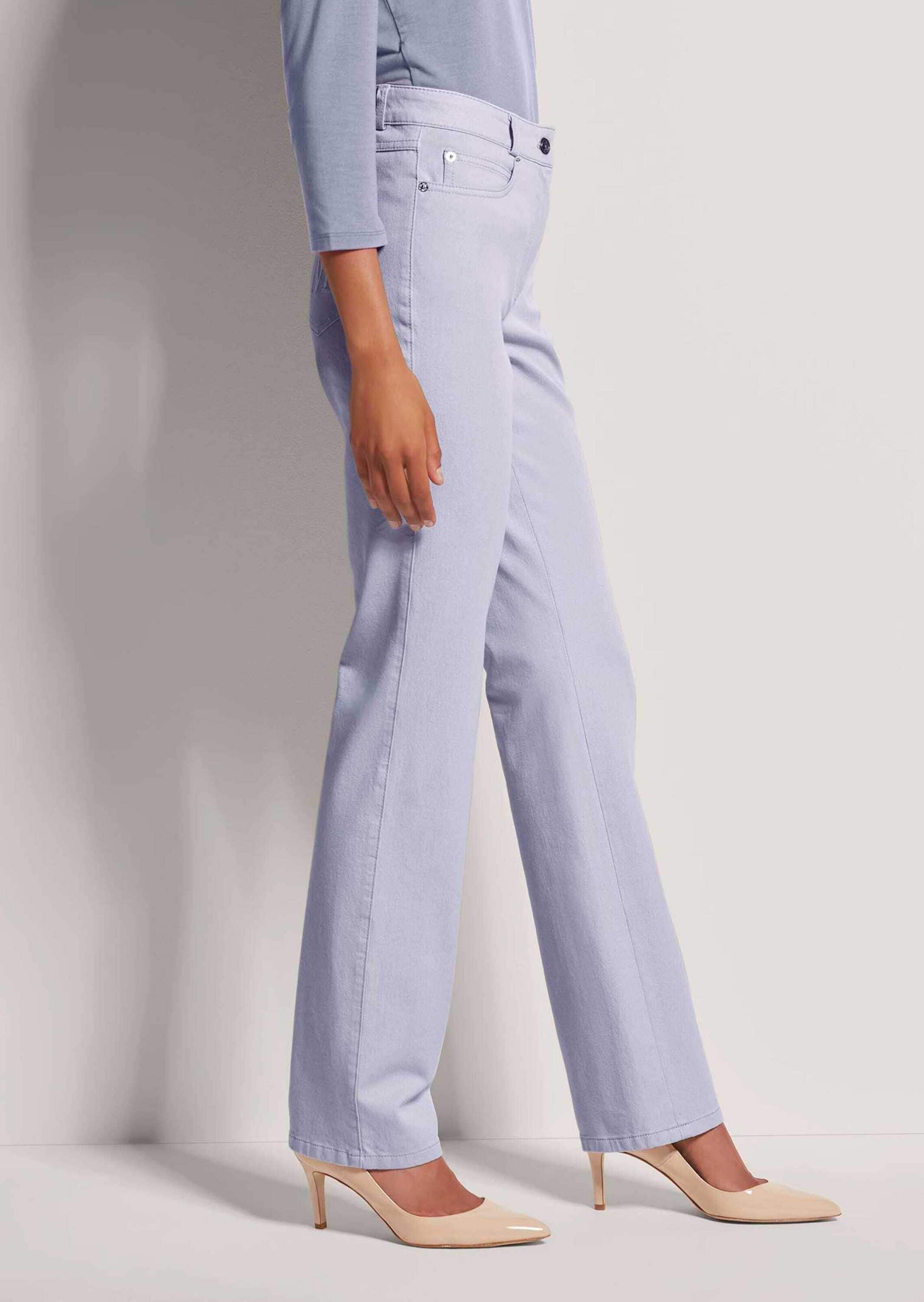 MADELEINE Regular-fit-Jeans »Denimhose Schmale Jeans im Five-Pocket-Style« Mit "M"-Stickerei auf der Gesäßtasche
