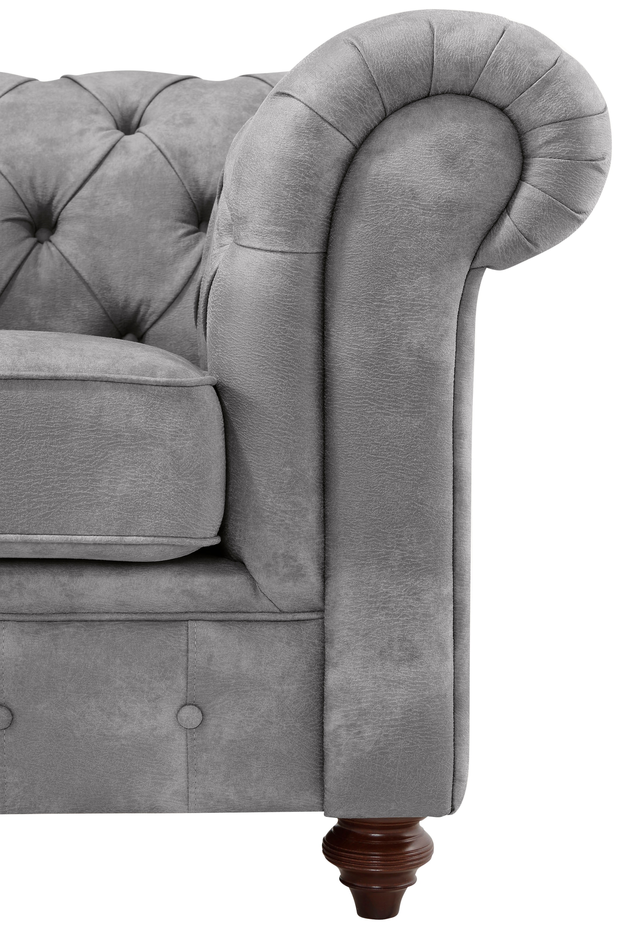 Home affaire Sessel »Chesterfield B/T/H: 105/69/74 cm«, mit hochwertiger Knopfheftung, auch in Leder