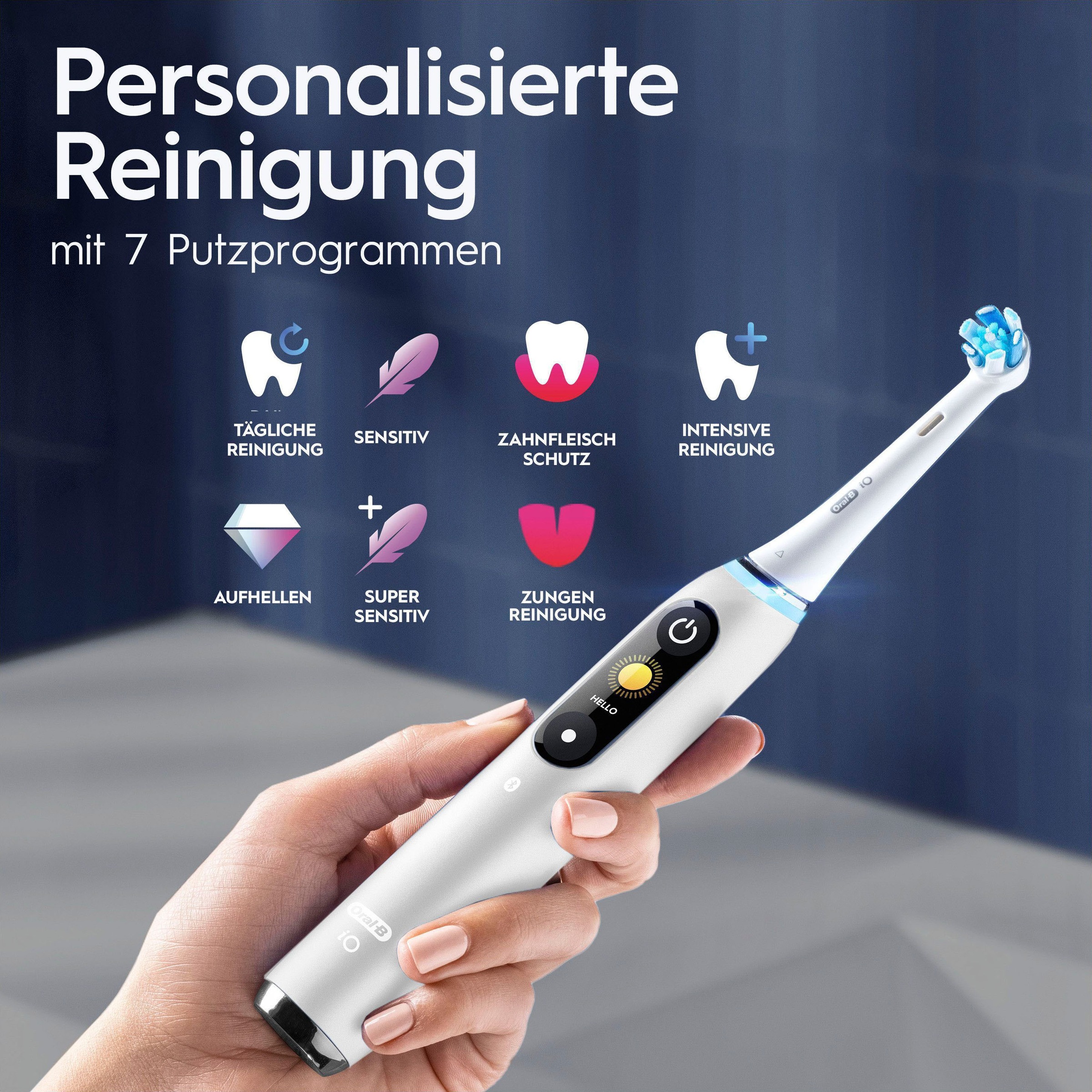 Oral-B Elektrische Zahnbürste »iO Series 9«, 1 St. Aufsteckbürsten, mit Reiseetui