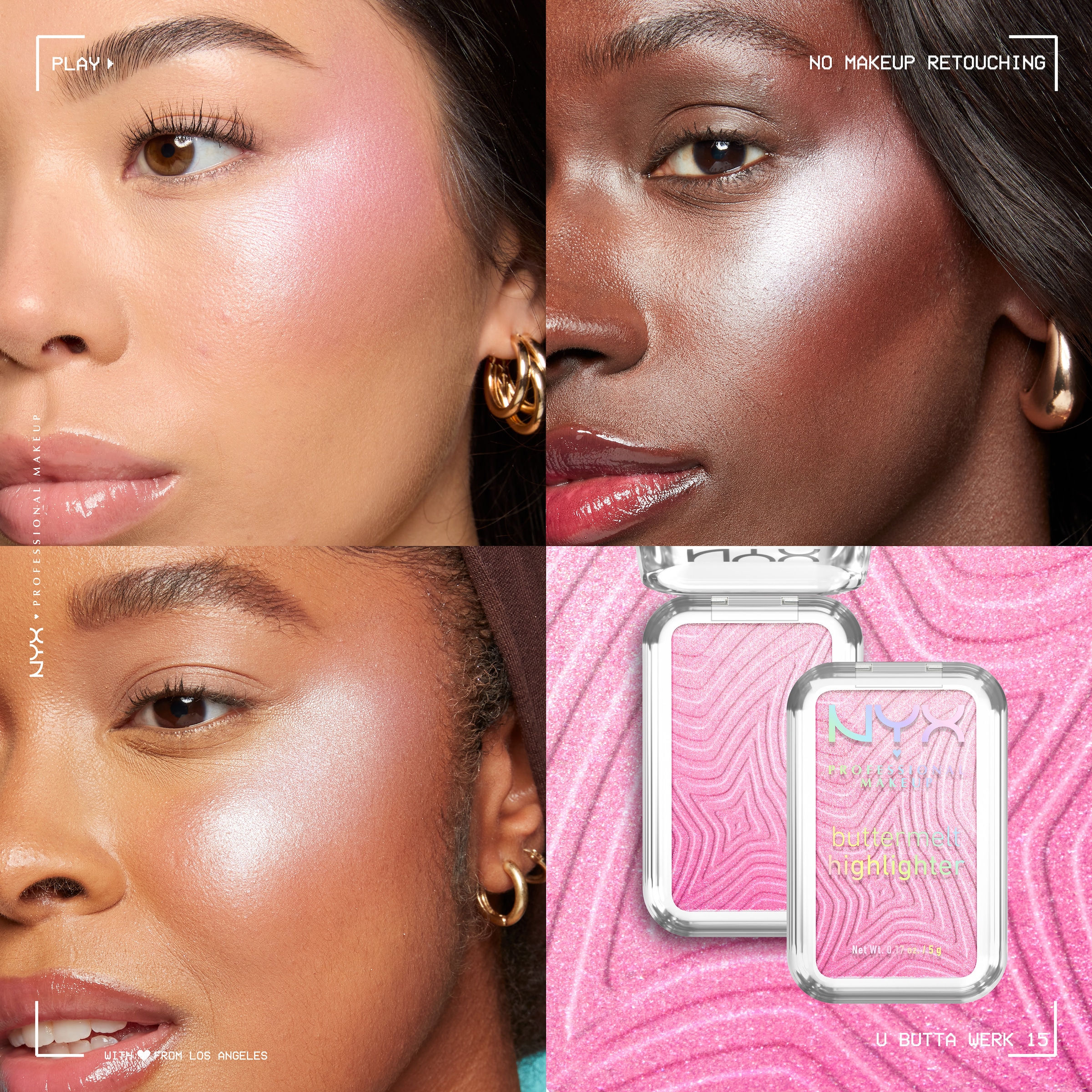 NYX PROFESSIONAL MAKEUP Highlighter »BUTTERMELT HIGHLIGHTER« zaubert einen multidimensionalen Glow in das Gesicht
