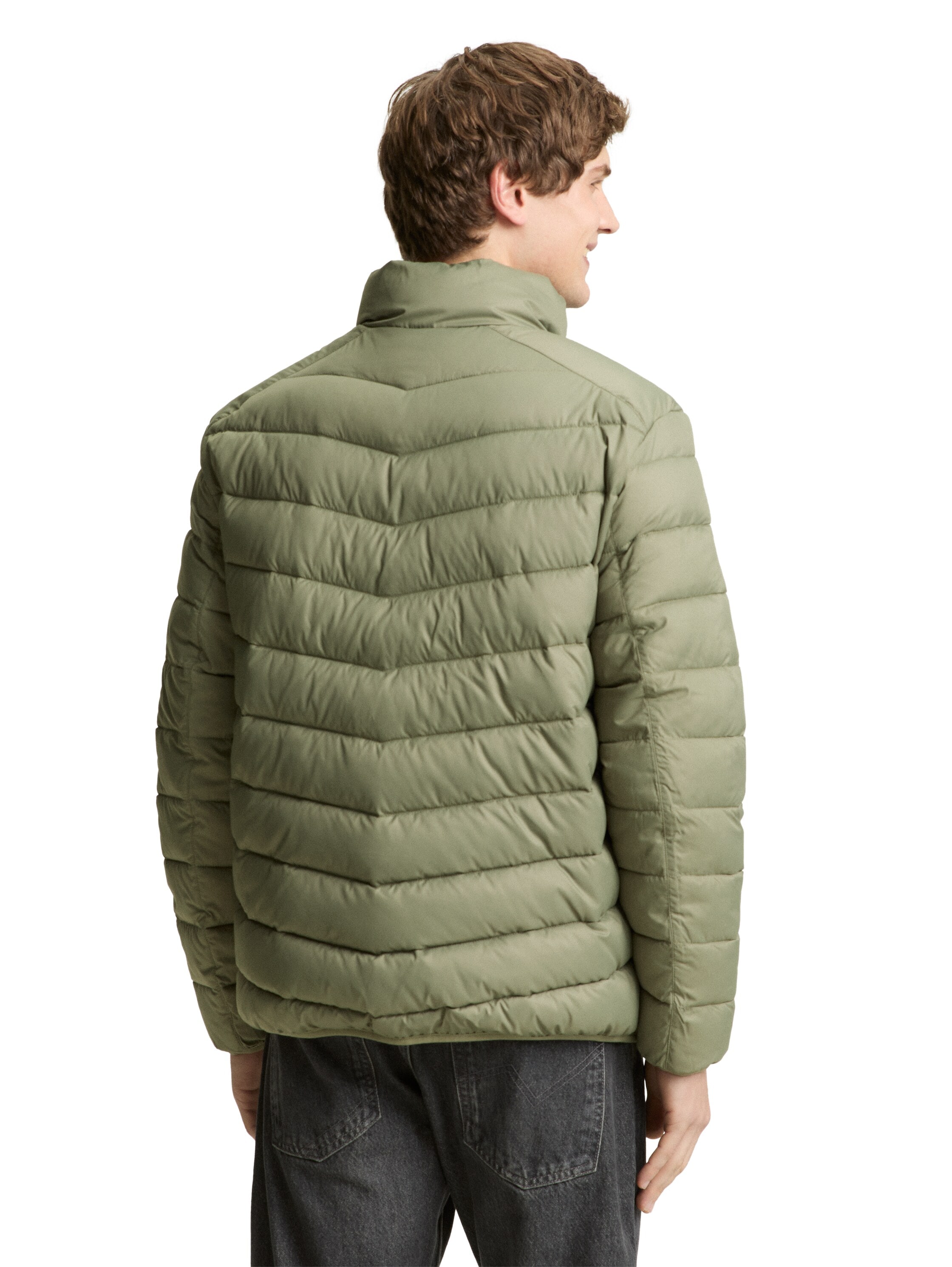 TOM TAILOR Denim Steppjacke ohne Kapuze mit Stehkragen