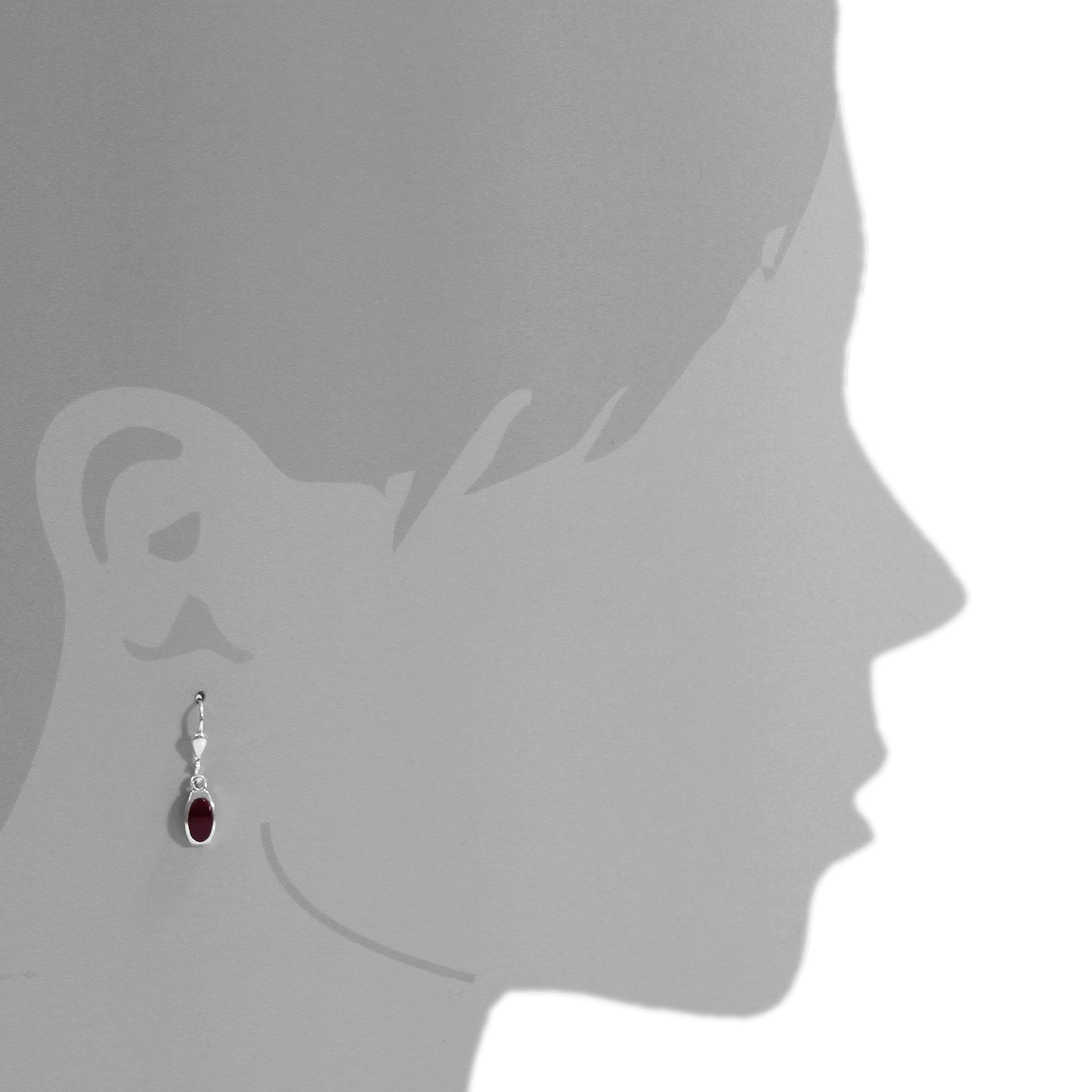 OSTSEE-SCHMUCK Paar Ohrhänger »- Tinta cherry - Silber 925/000 - Bernstein«