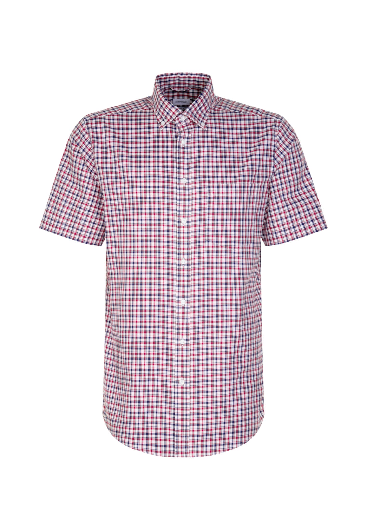 seidensticker Businesshemd »Regular«, Regular Kurzarm Button-Down-Kragen Karo