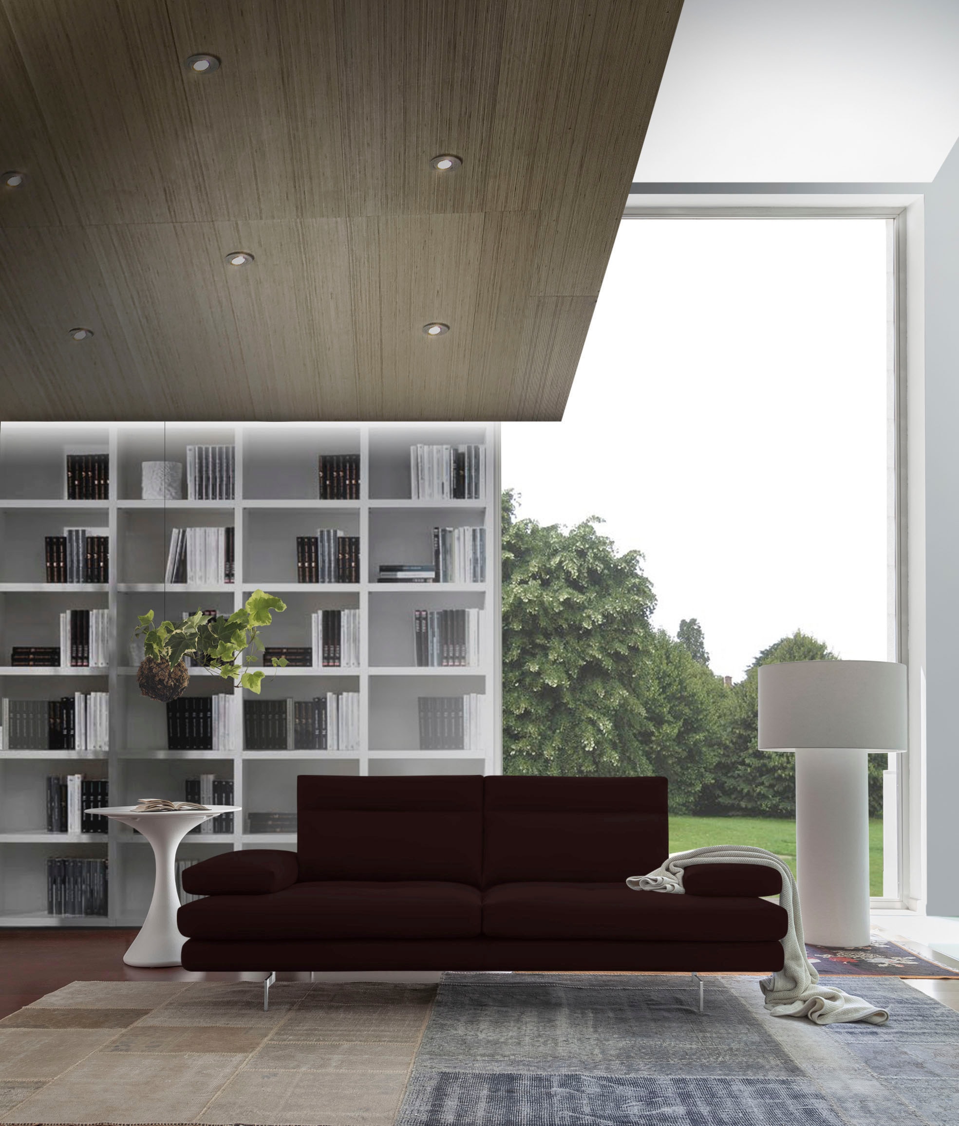 CALIA ITALIA 3-Sitzer »Toby Wing, Designsofa mit hohem Sitzkomfort, bequem und elegant«, inklusive Sitztiefenverstellung, Füße in Chrom glänzend