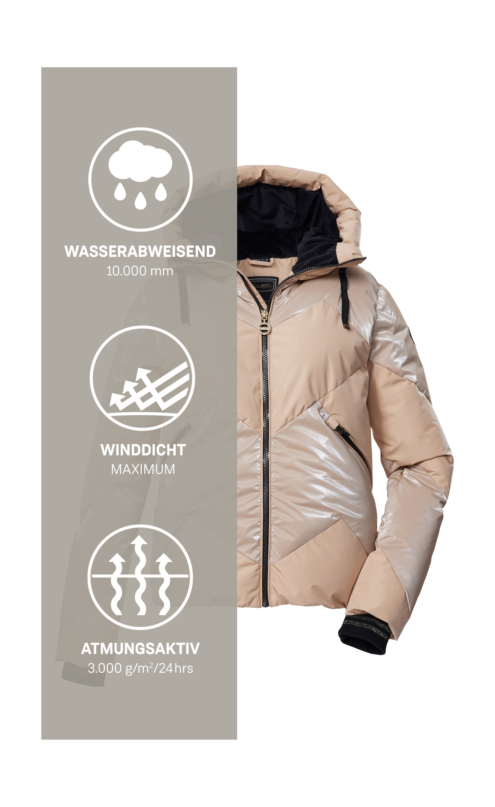 Killtec Skijacke »KSW 113 WMN SKI QLTD JCKT« Winddichte, wasserabweisende Skijacke mit 10.000 mm Wassersäule