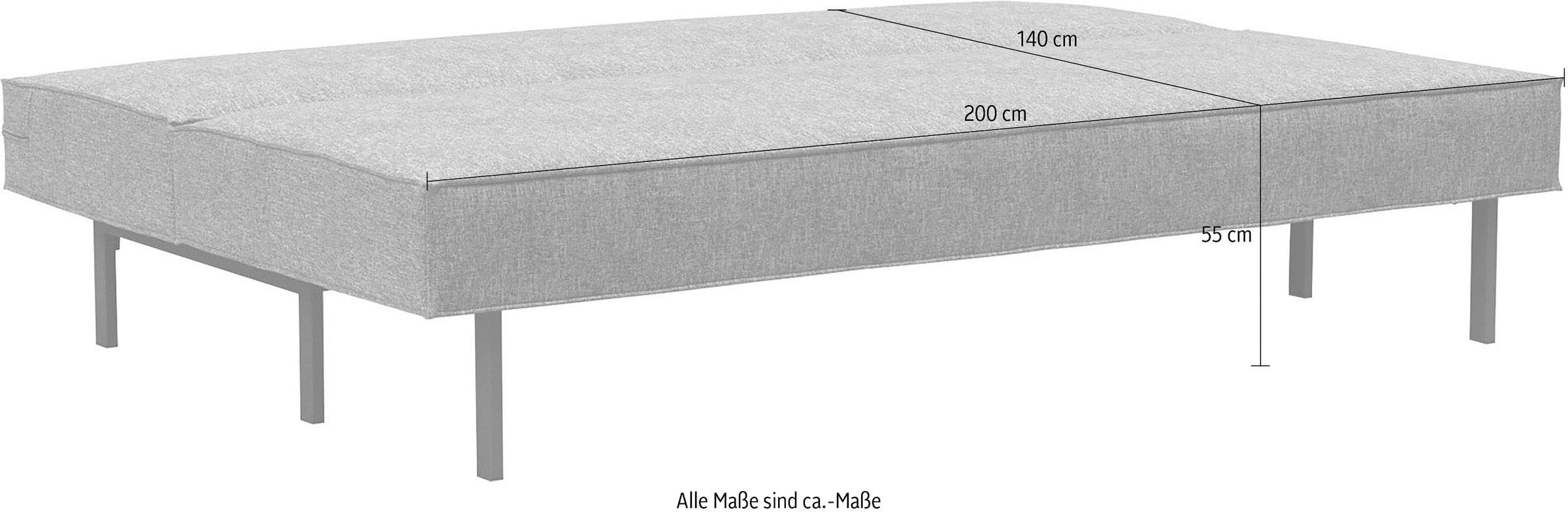 INNOVATION LIVING ™ 3-Sitzer »Sly, Schlafsofa, Dauerschlaffunktion, bequem und komfortabel«, Federkernmatratze; leichtgängiger Auszugmechanismus