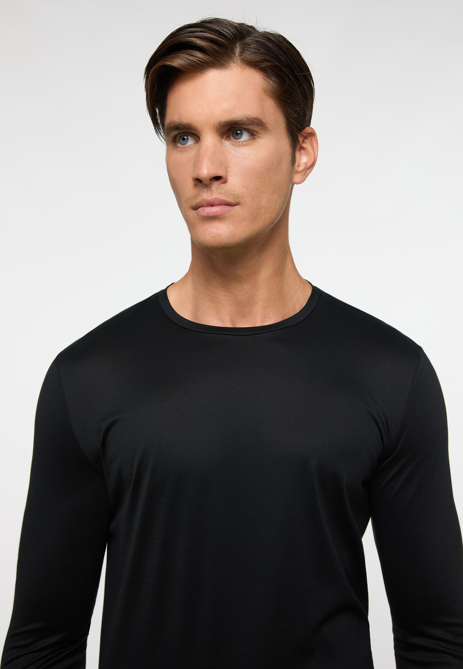 Eterna Langarmshirt, antailliert