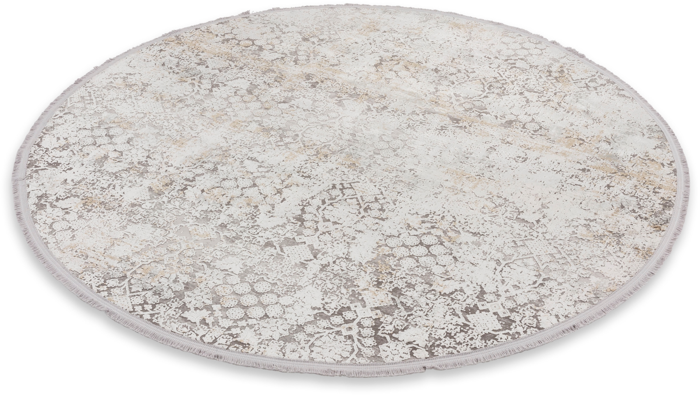 ASTRA Teppich »Gravina 231« rund 8 mm Höhe seidiger Schimmer durch Viskose, Hoch Tief Struktur, Wohnzimmer