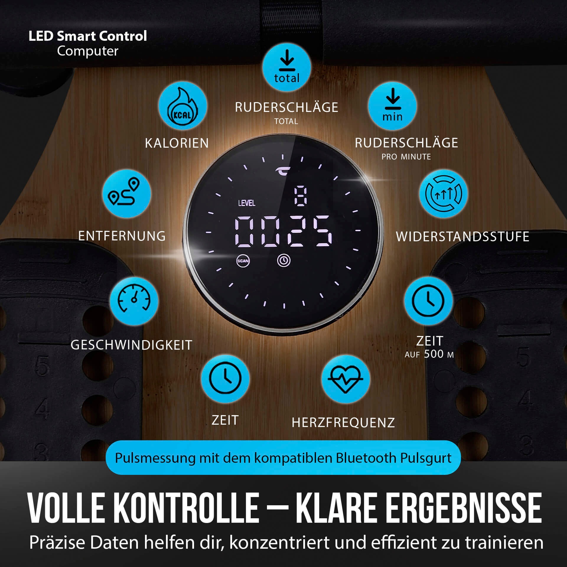 Christopeit Sport® Rudergerät »Wasserrudergerät Colorado« Rudermaschine, klappbar